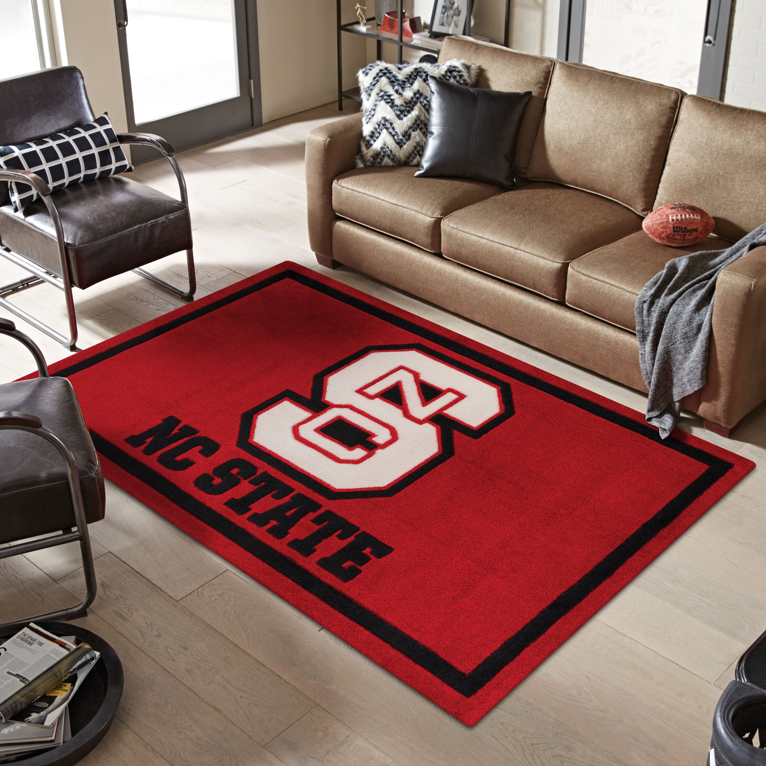 FANMATS NFL Ulti-Mat 5 x 8 Navy Indoor Solid Area Rug in the Rugs