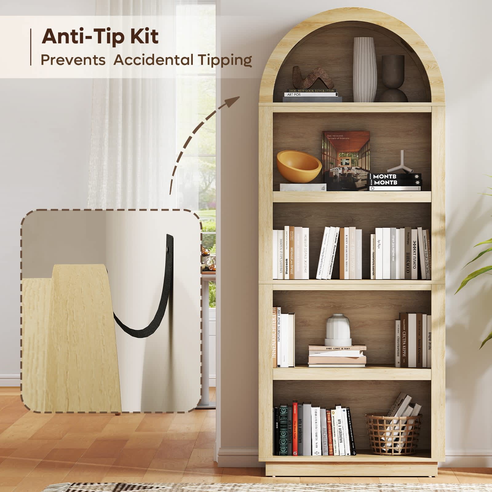 Bestier LOW-H300876A-LOG bookcases - View #7
