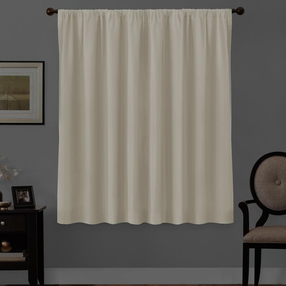  5321 63 LINN 63-Inches linen Blackout Thermal lined Rod pocket Single curtain panel