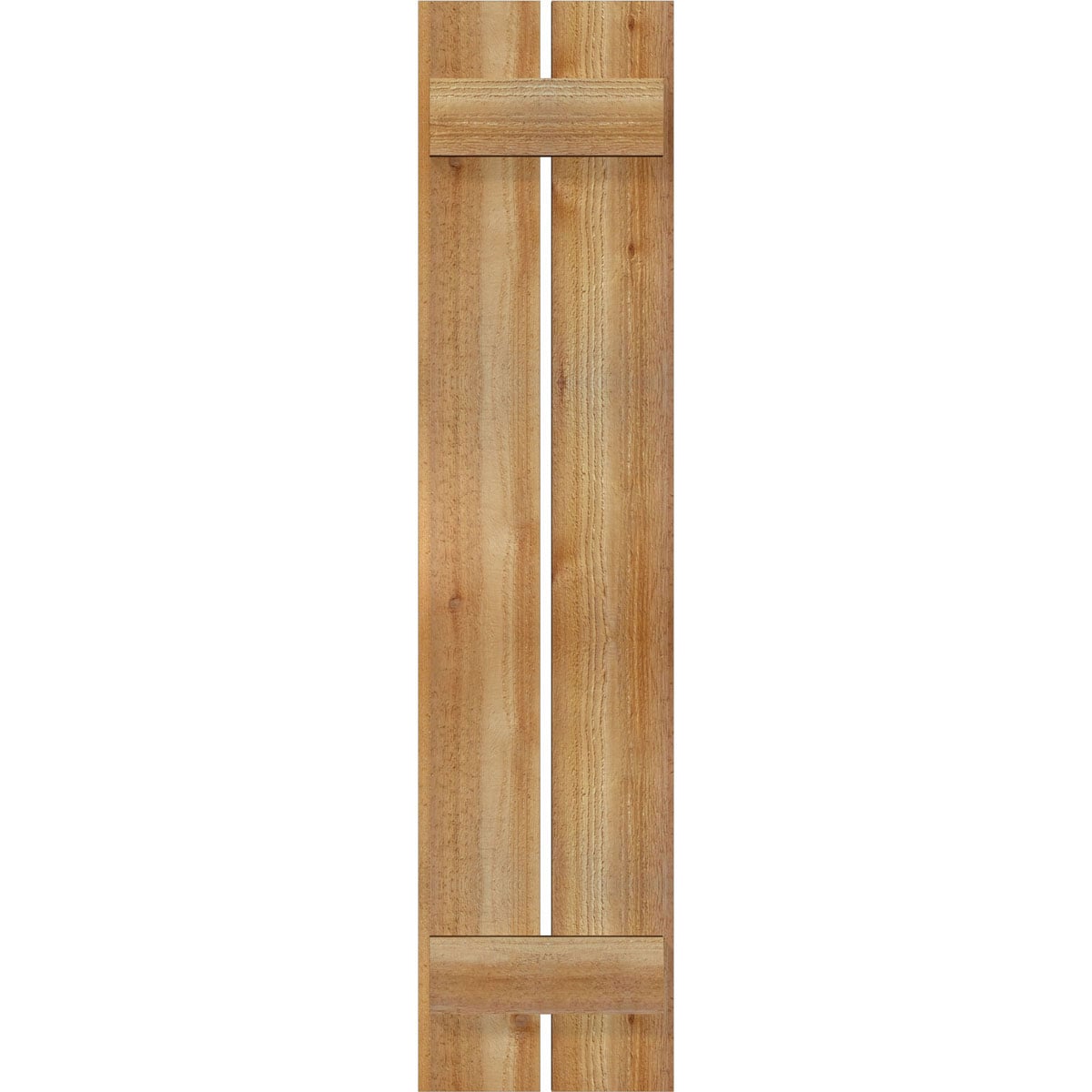 Ekena Millwork RBS06S11X048RWR 11.25-in W x 48-in H Unfinished Paintable/Stainable Board and batten Spaced Wood Exterior Shutters ( 2 -Pack )