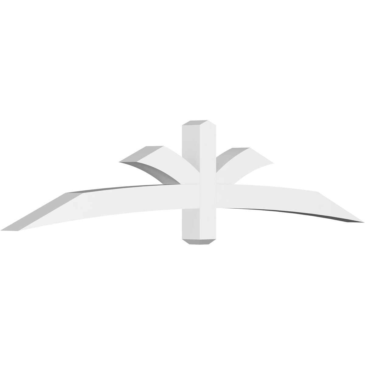 Ekena Millwork GBP084X18X0404DAV00 Davenport White PVC Gable bracket