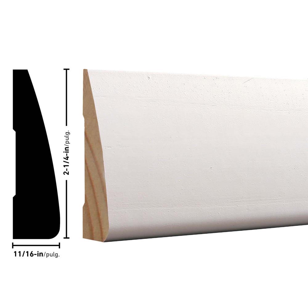 RELIABILT 1-1/4-in x 2-in x 10-ft Primed Pine Brick Moulding in