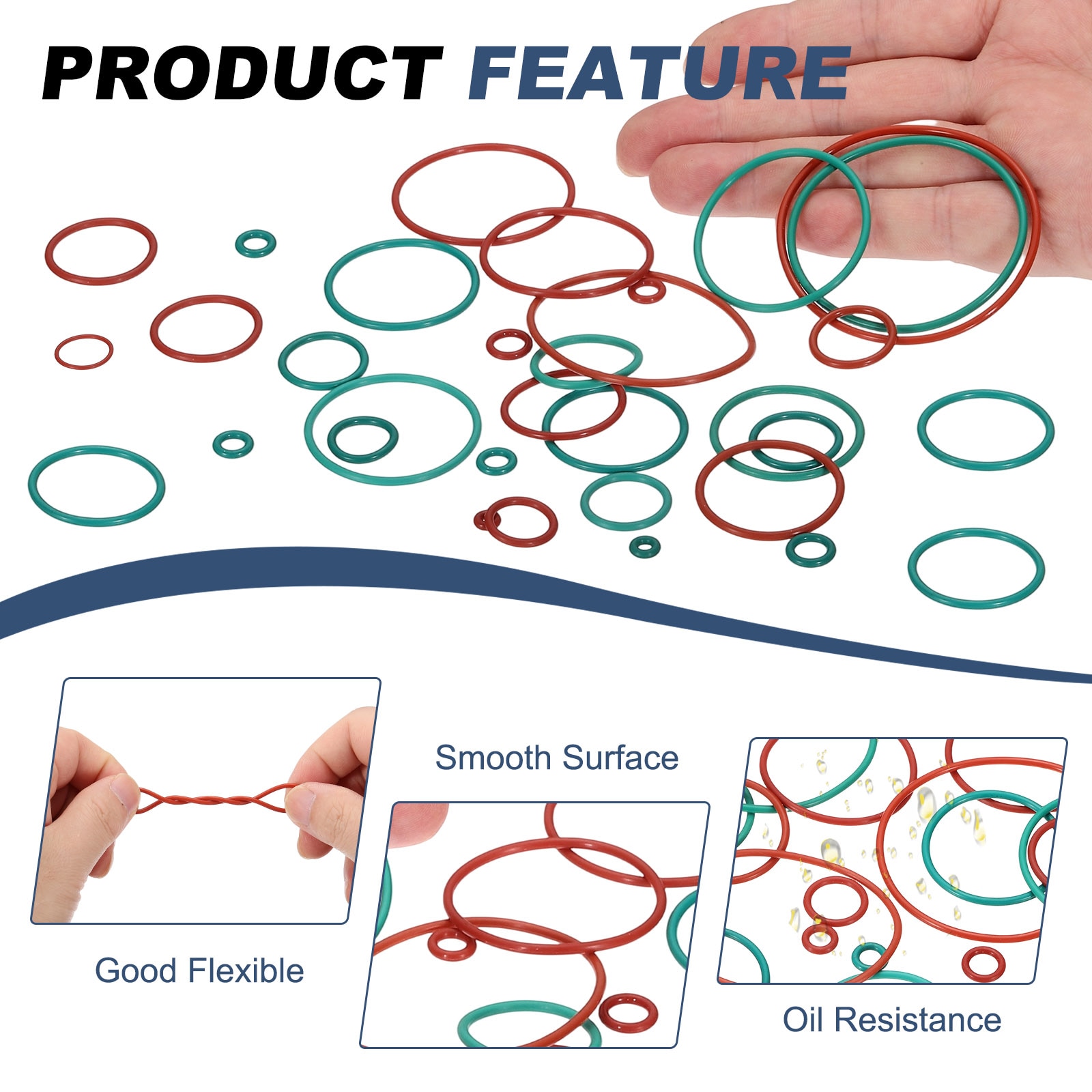 Curated visual reference: Gallery Detail: Unique Bargains 20Pcs As568 As 021 Fluorine Rubber O Ring