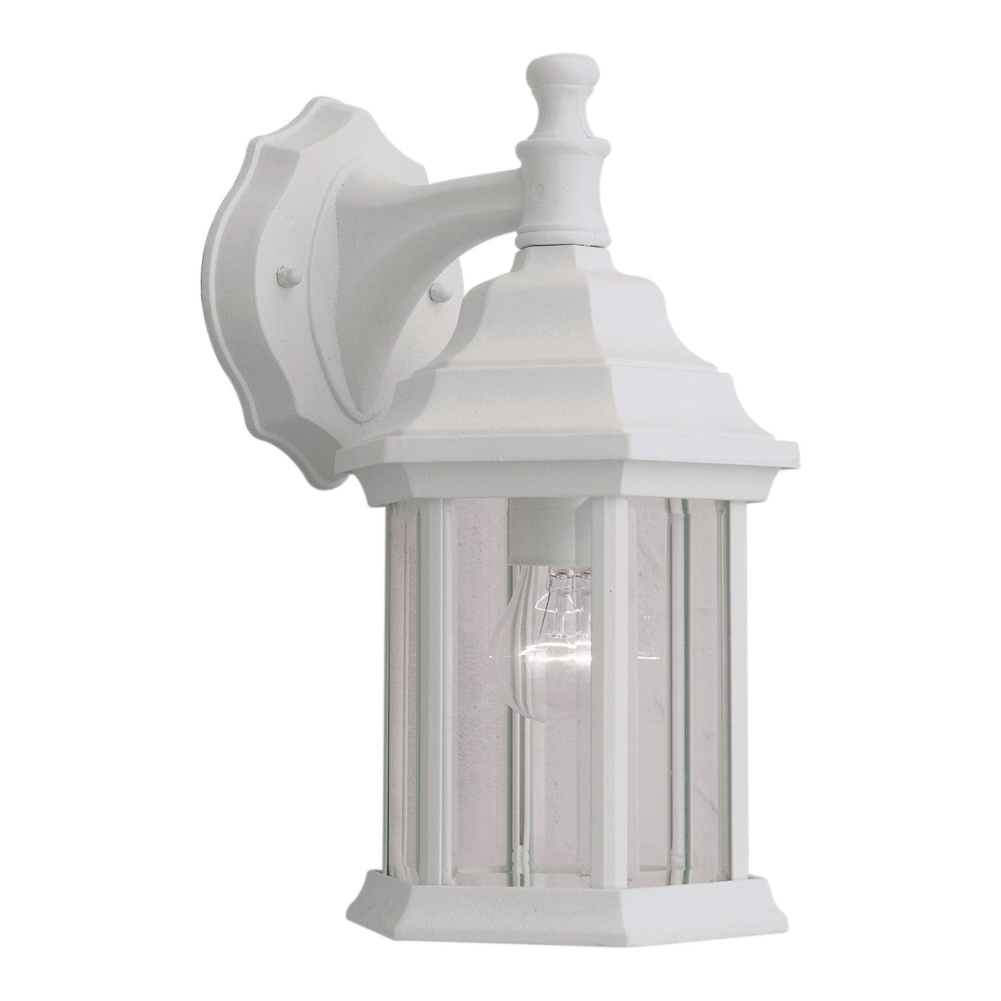 Forte Lighting 1715-01-13 Penn 1 -Light 12-in H Matte White Hardwired Outdoor Wall Light