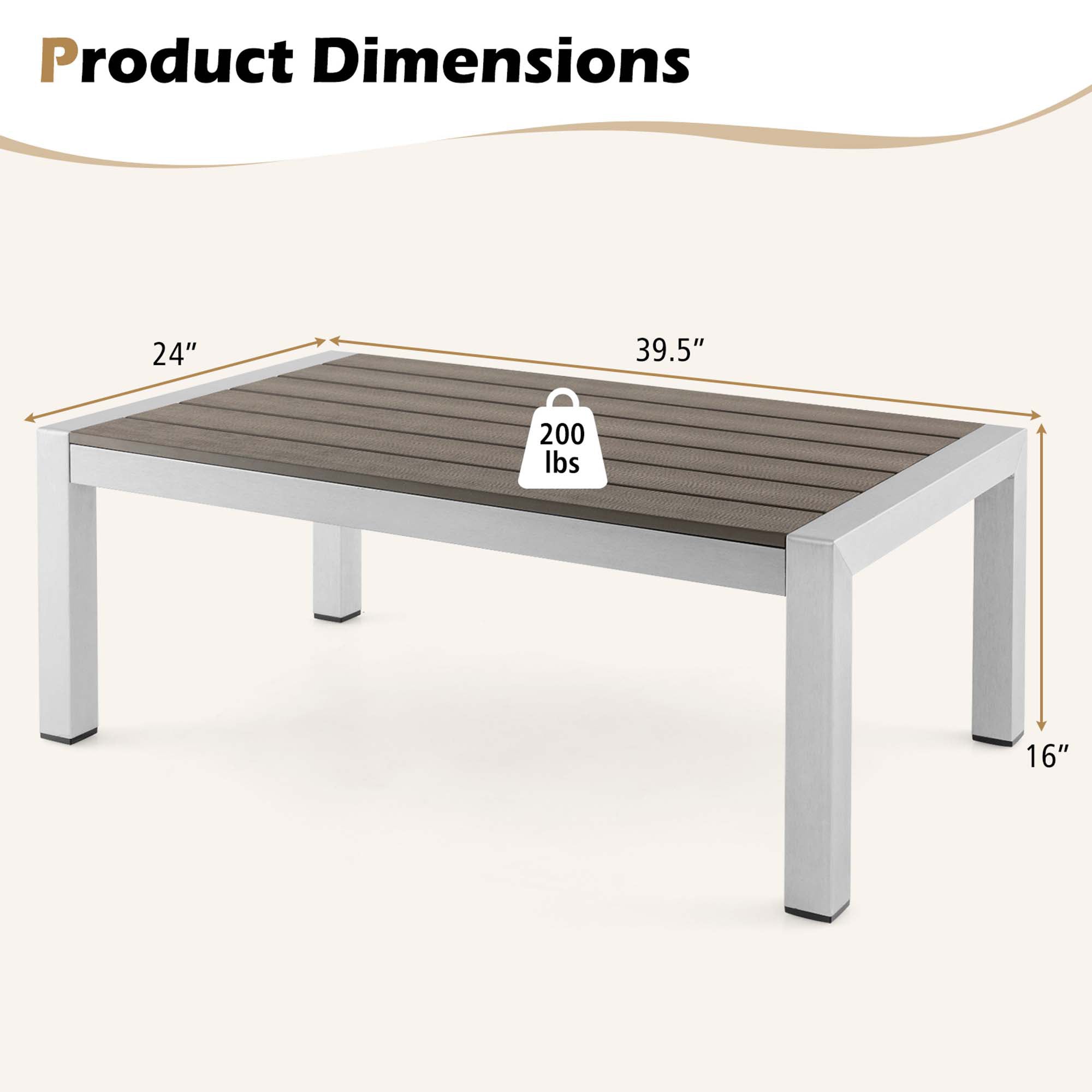 Costway LWS00124 Patio-Tables - View #2