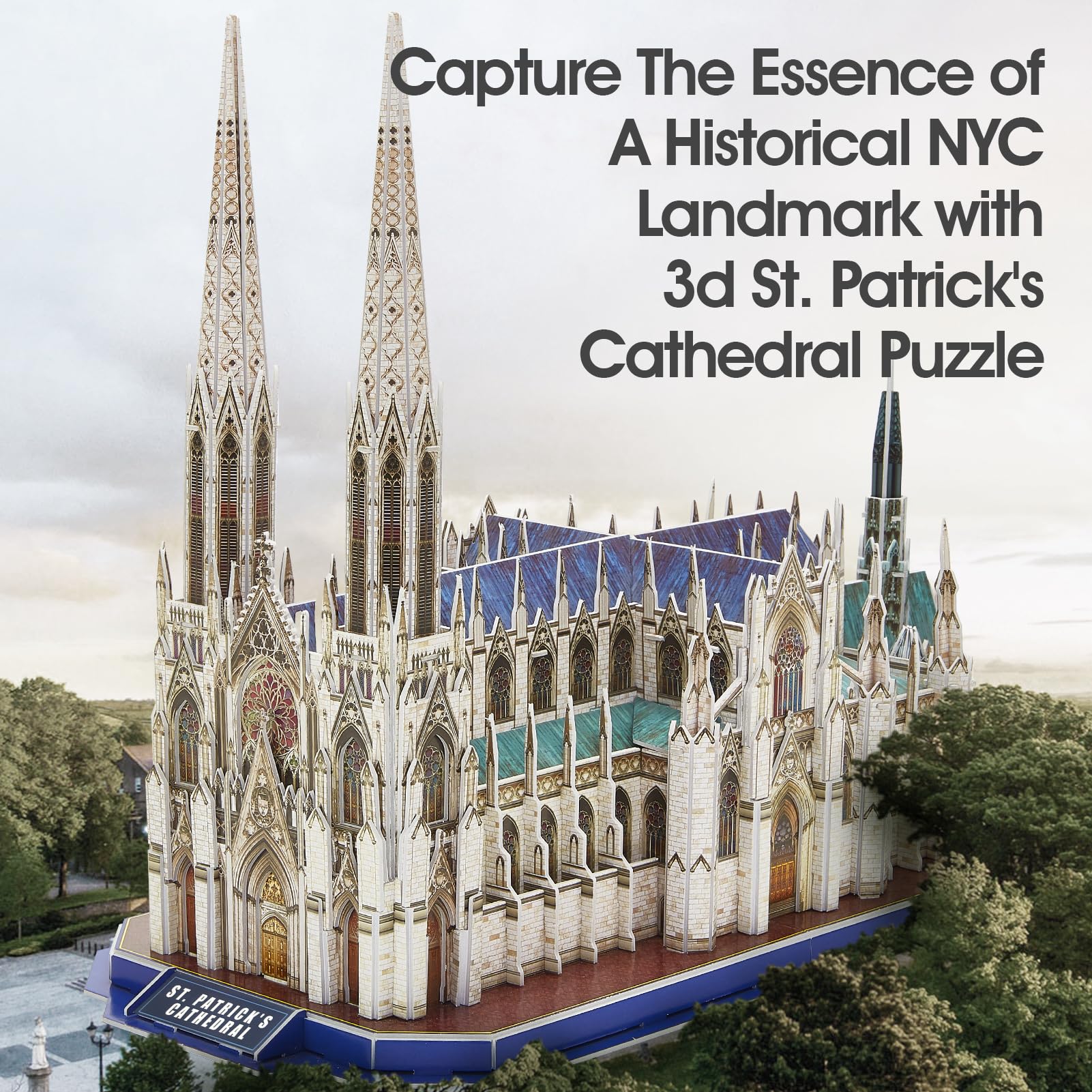 Etokfoks 3D Puzzle St Patricks Cathedral Model Kit 117 Piece New