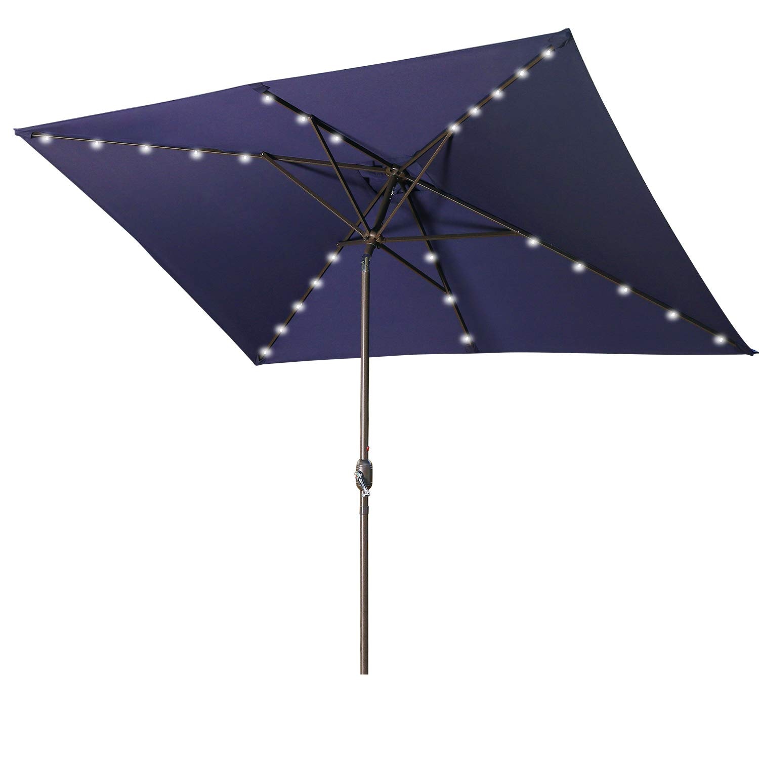 Siavonce FZ21758 10-ft Aluminum Blue Market Patio Umbrella