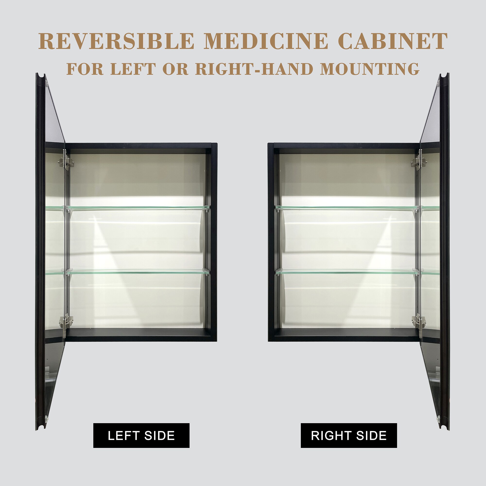 SINOFURN SYD530012BK Bathroom-Medicine-Cabinets - View #5