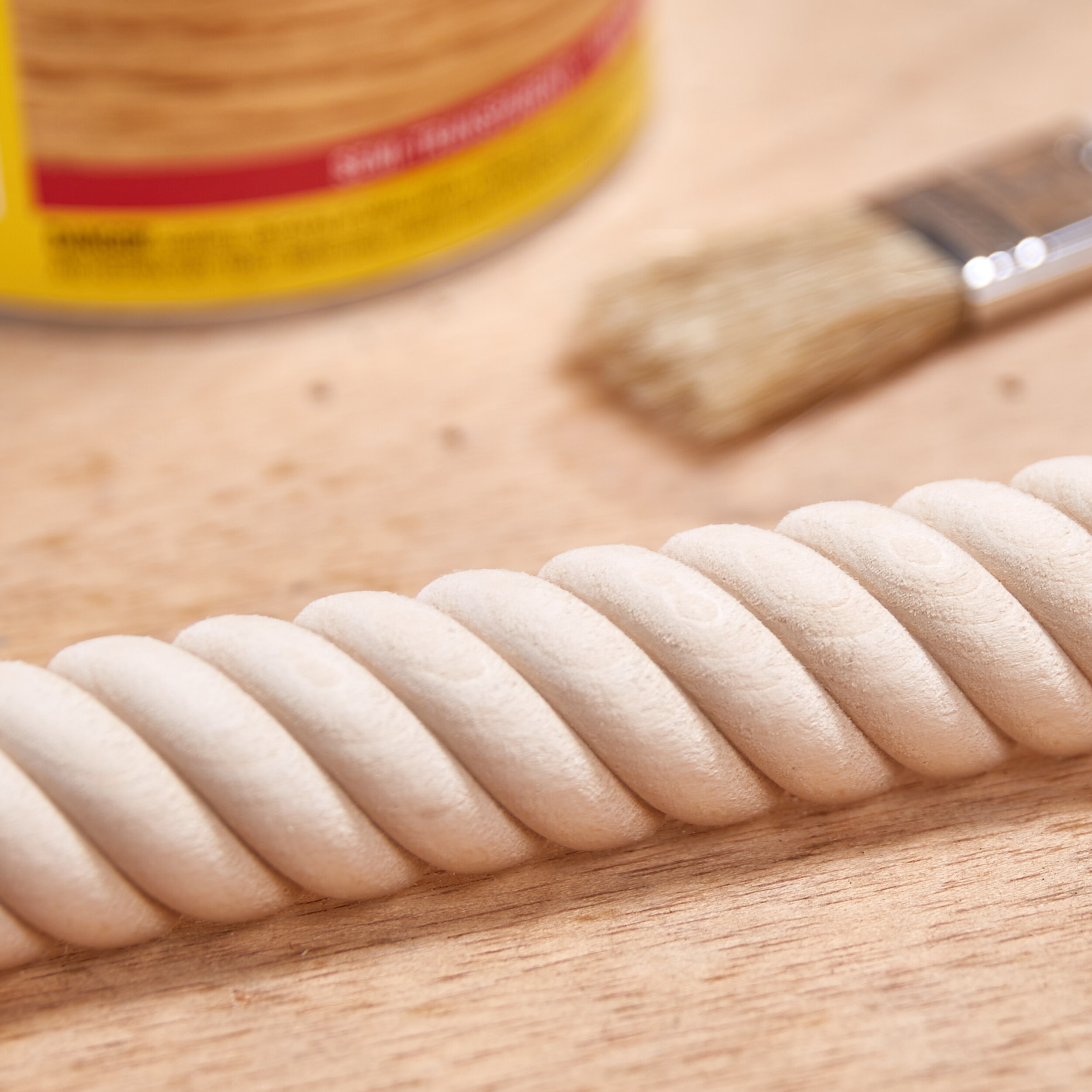 Ornamental Mouldings 1-1/16-in x 8-ft White hardwood Unfinished Wood Rope 2027/2 Chair rail Moulding