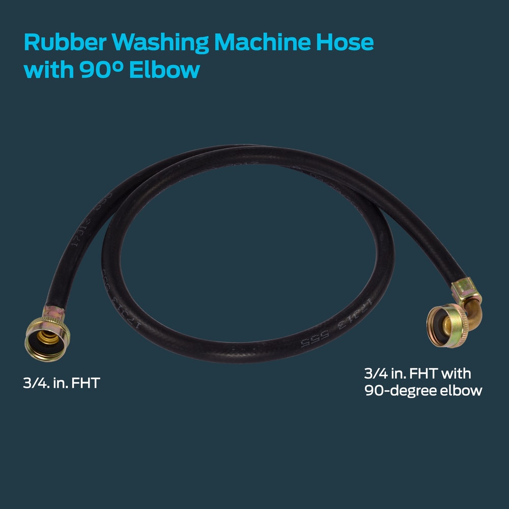 EASTMAN 6-ft 3/4-in Fht Inlet x 3/4-in Fht Outlet Rubber Washing Machine  Fill Hose in the Appliance Supply Lines & Drain Hoses department at