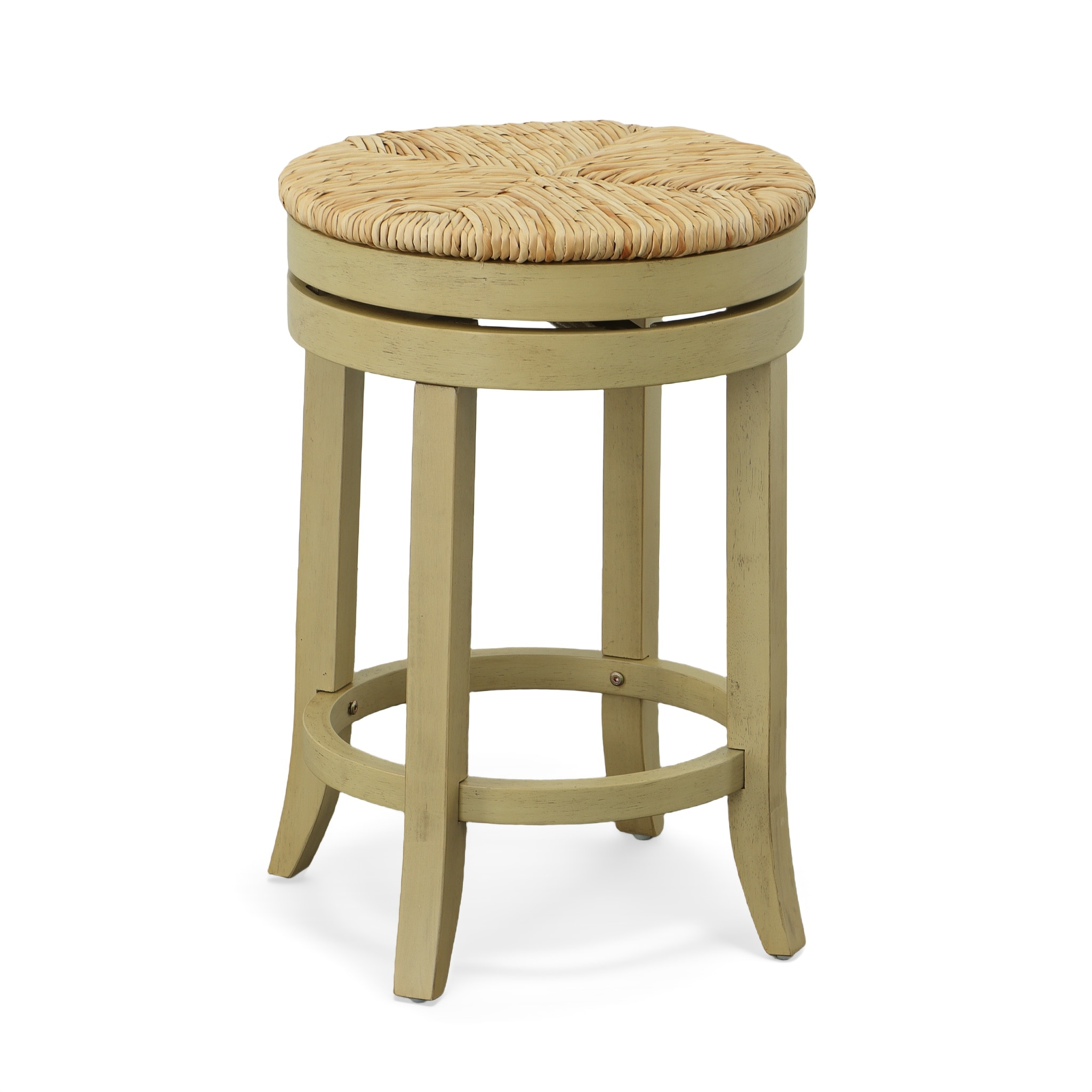 Irving 24" Weathered Gray Wood Swivel Counter Stool