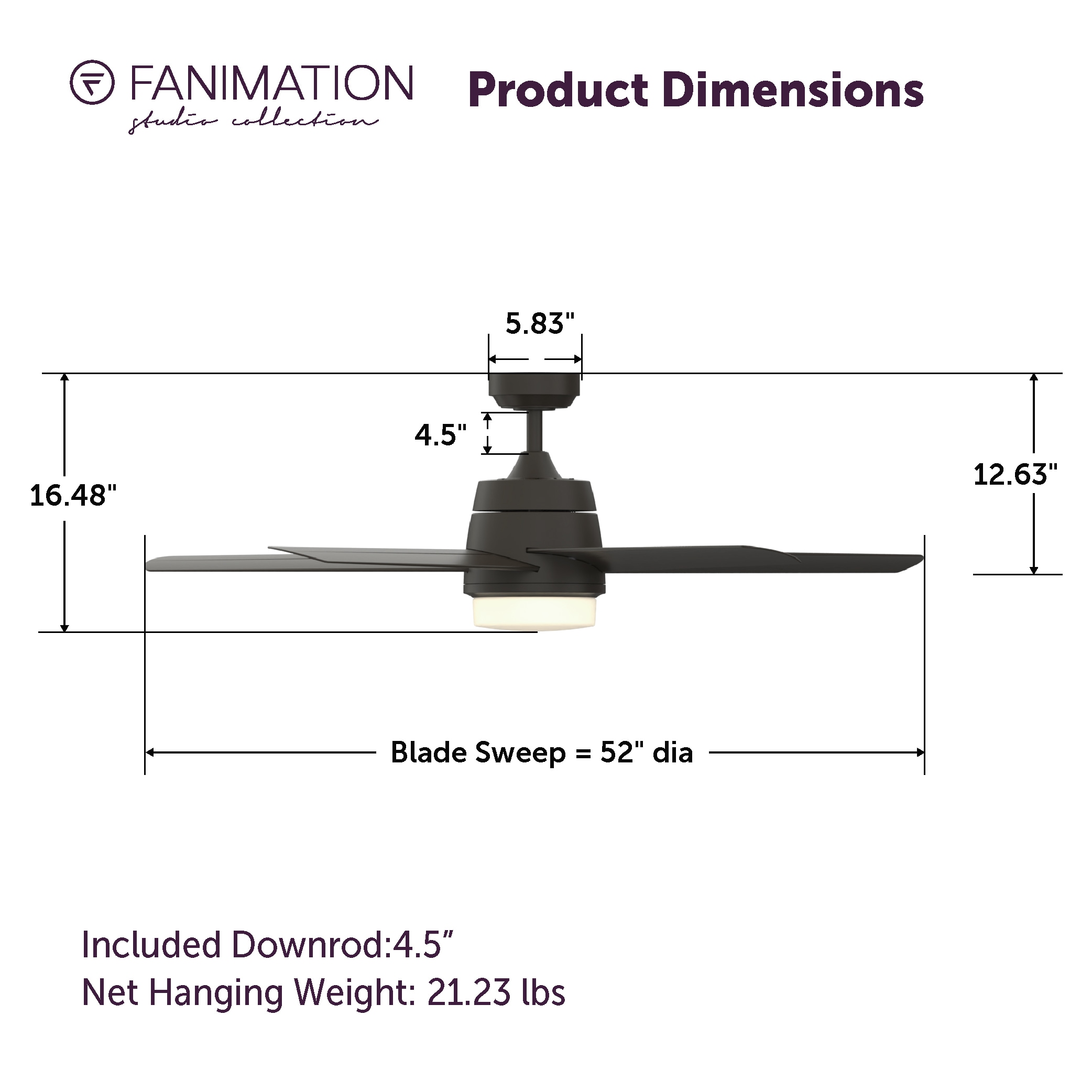 Fanimation Studio Collection LP8064BLAZ Ceiling-Fans - View #12