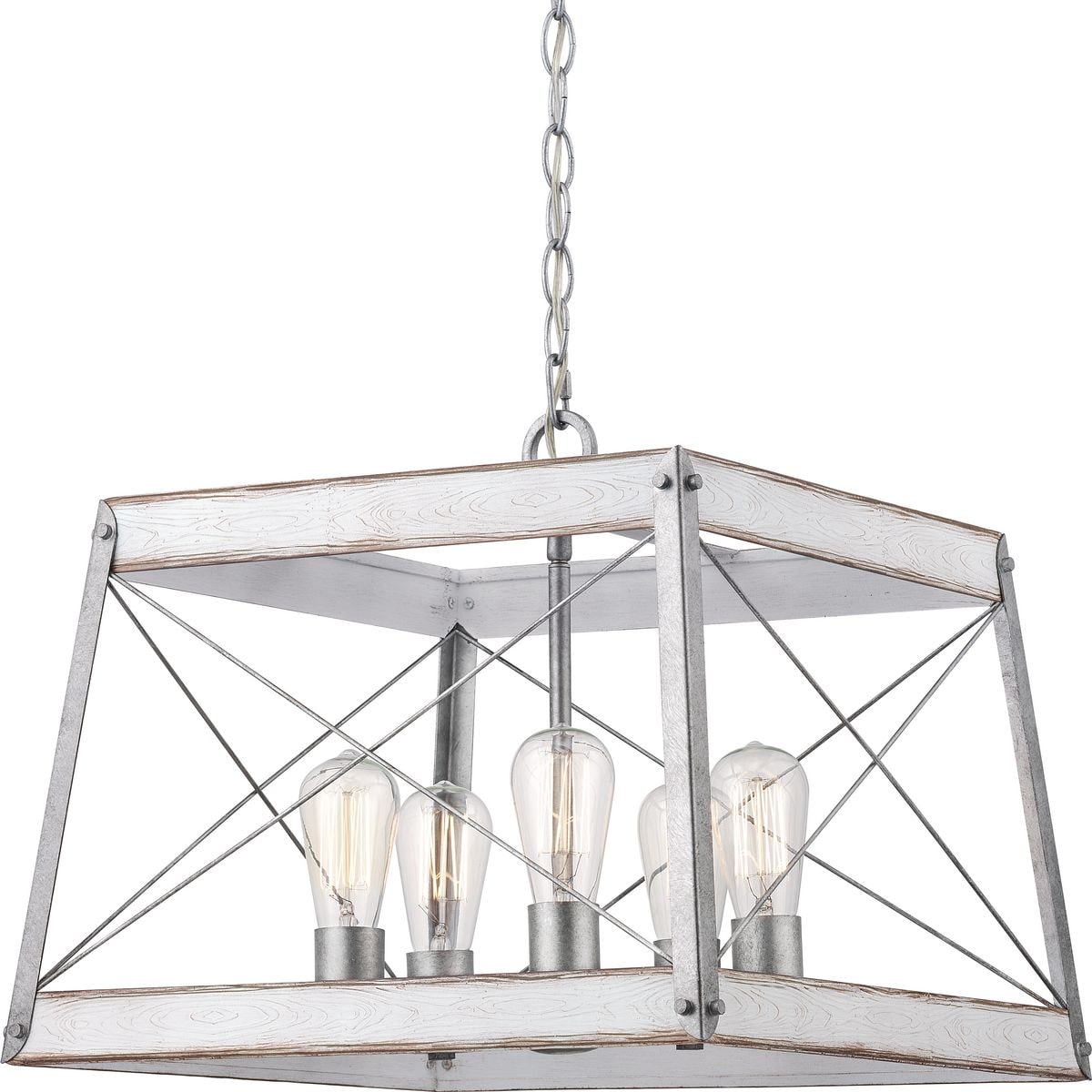 bradberry antique white and galvanized farmhouse lantern pendant light