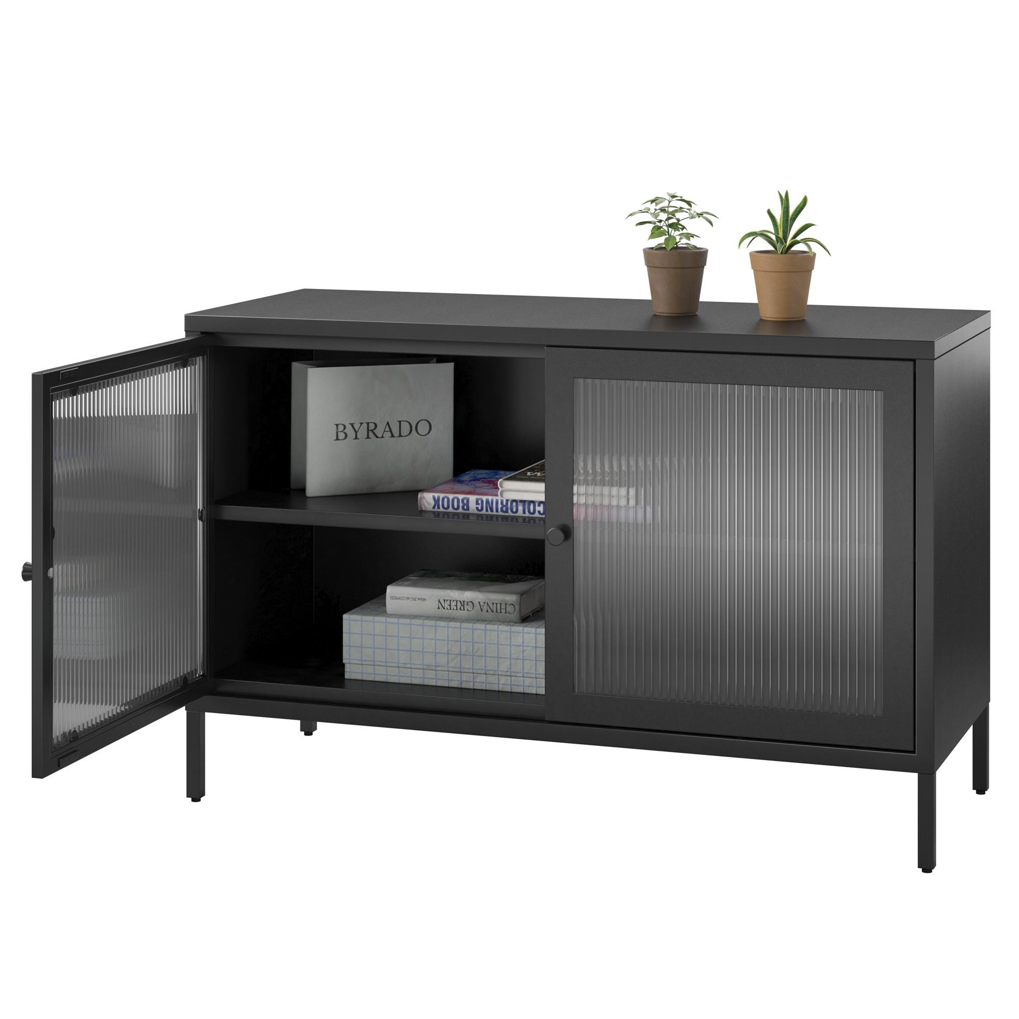 Ameriwood Home Ashbury Heights 39.37-in W x 25.2-in H Steel Black Freestanding Utility Storage Cabinet