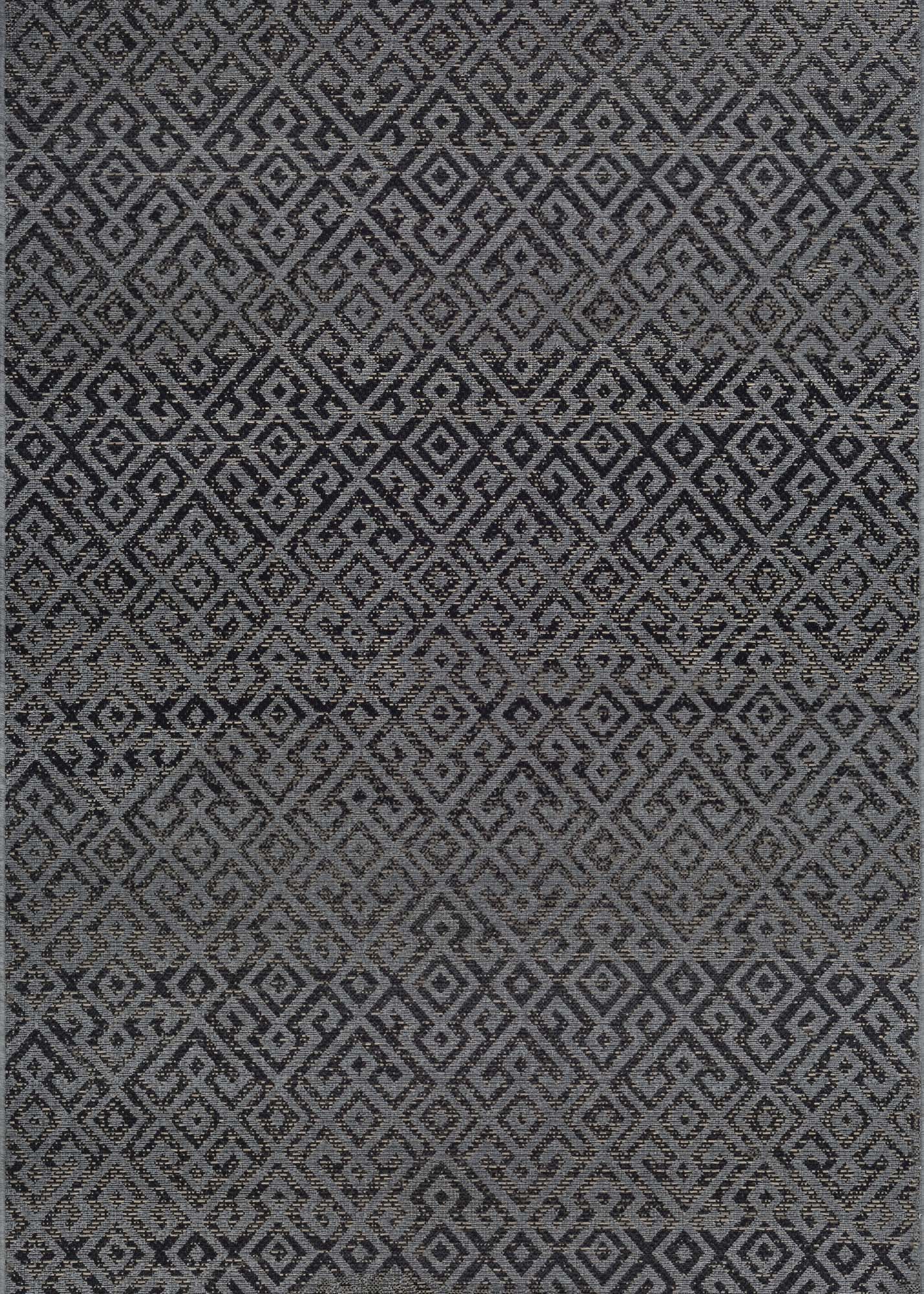 Couristan 24402206020037T Monaco 2 x 3 (ft) Polypropylene Black Rectangular Indoor/Outdoor Area rug