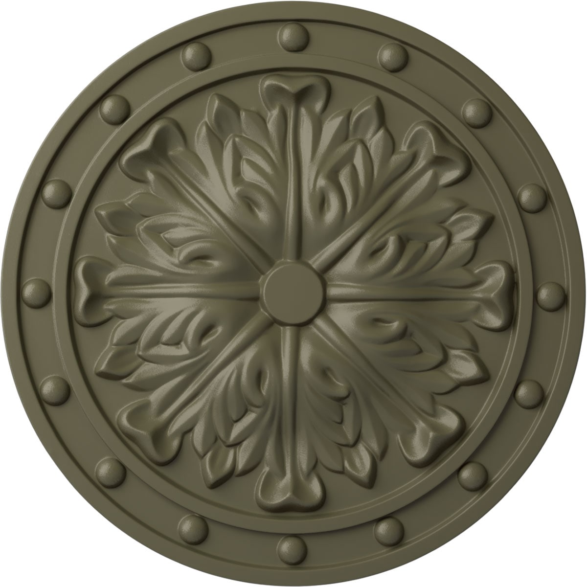Ekena Millwork CM20FOSSF Foster Acanthus Leaf 20.5-in W x 20.5-in L Painted Spartan Stone Polyurethane Whole Ceiling Medallion