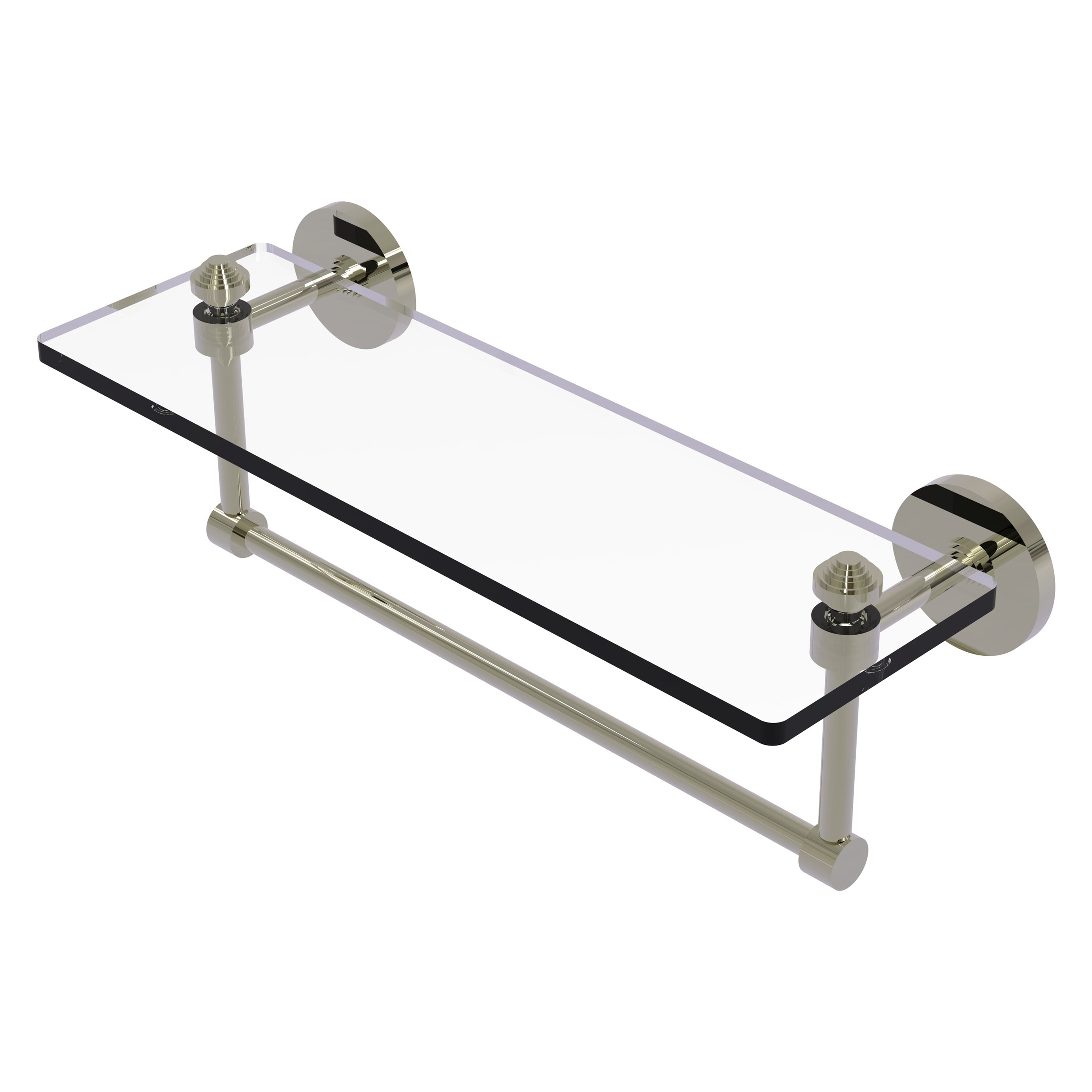 Allied Brass SB-1TB/16-PNI Southbeach Polished Nickel Wall mount Bathroom Shelf ( 16-in x 5-in x 5-in )