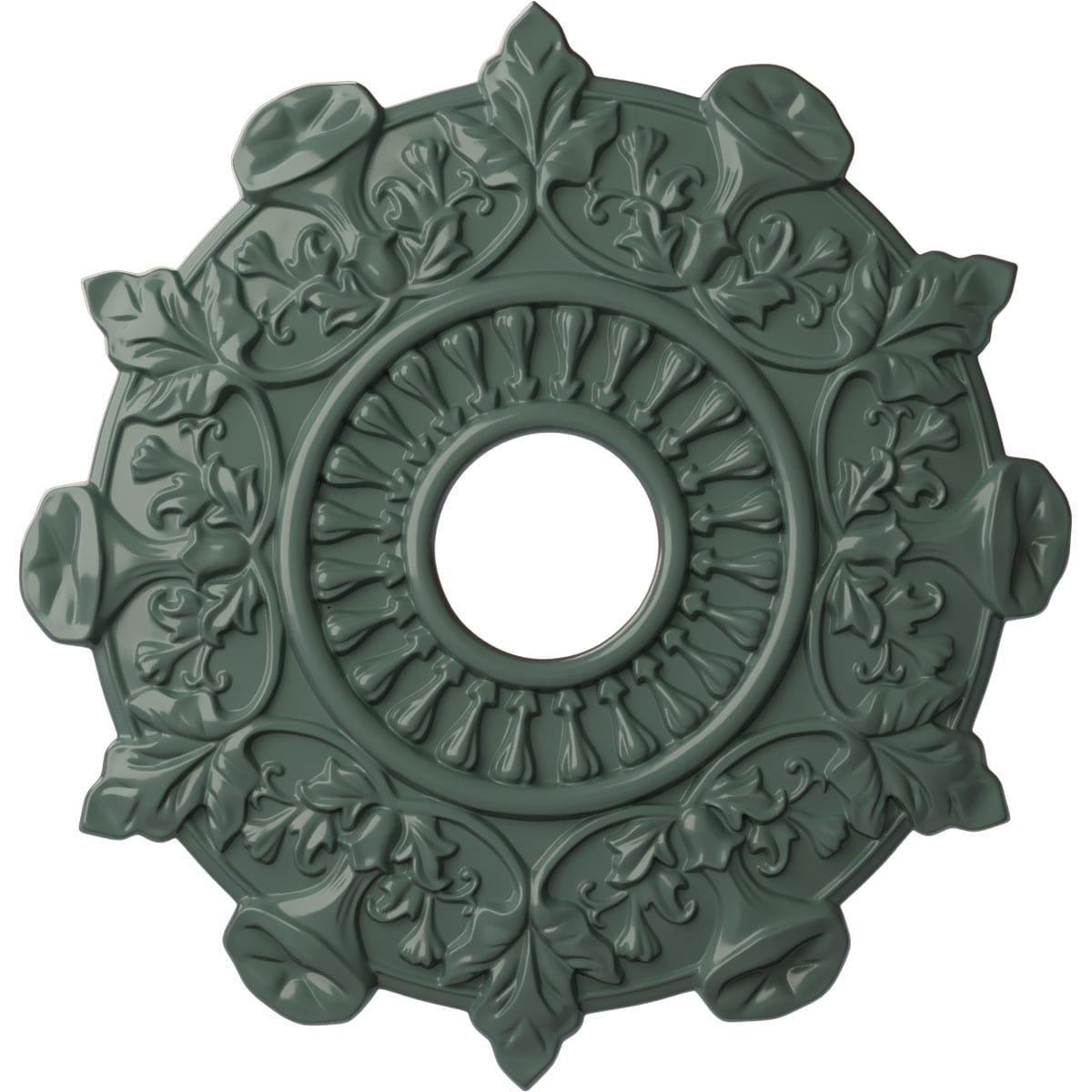 Ekena Millwork CM17PRCBF Preston 17.5-in W x 17.5-in L Painted Cloud Burst Polyurethane Whole Ceiling Medallion