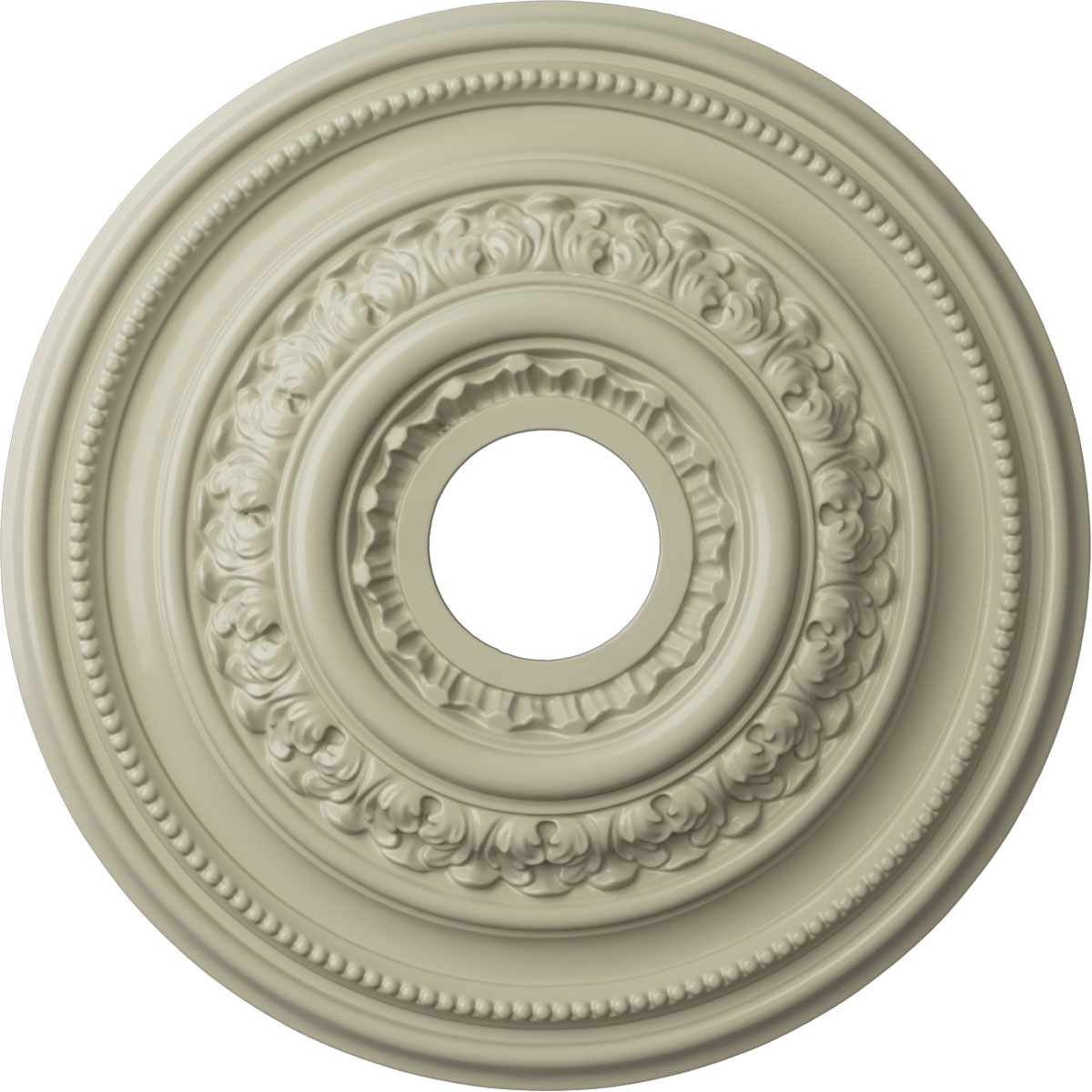 Ekena Millwork CM17OLCYF Orleans 17.625-in W x 17.625-in L Painted Clear Yellow Polyurethane Whole Ceiling Medallion