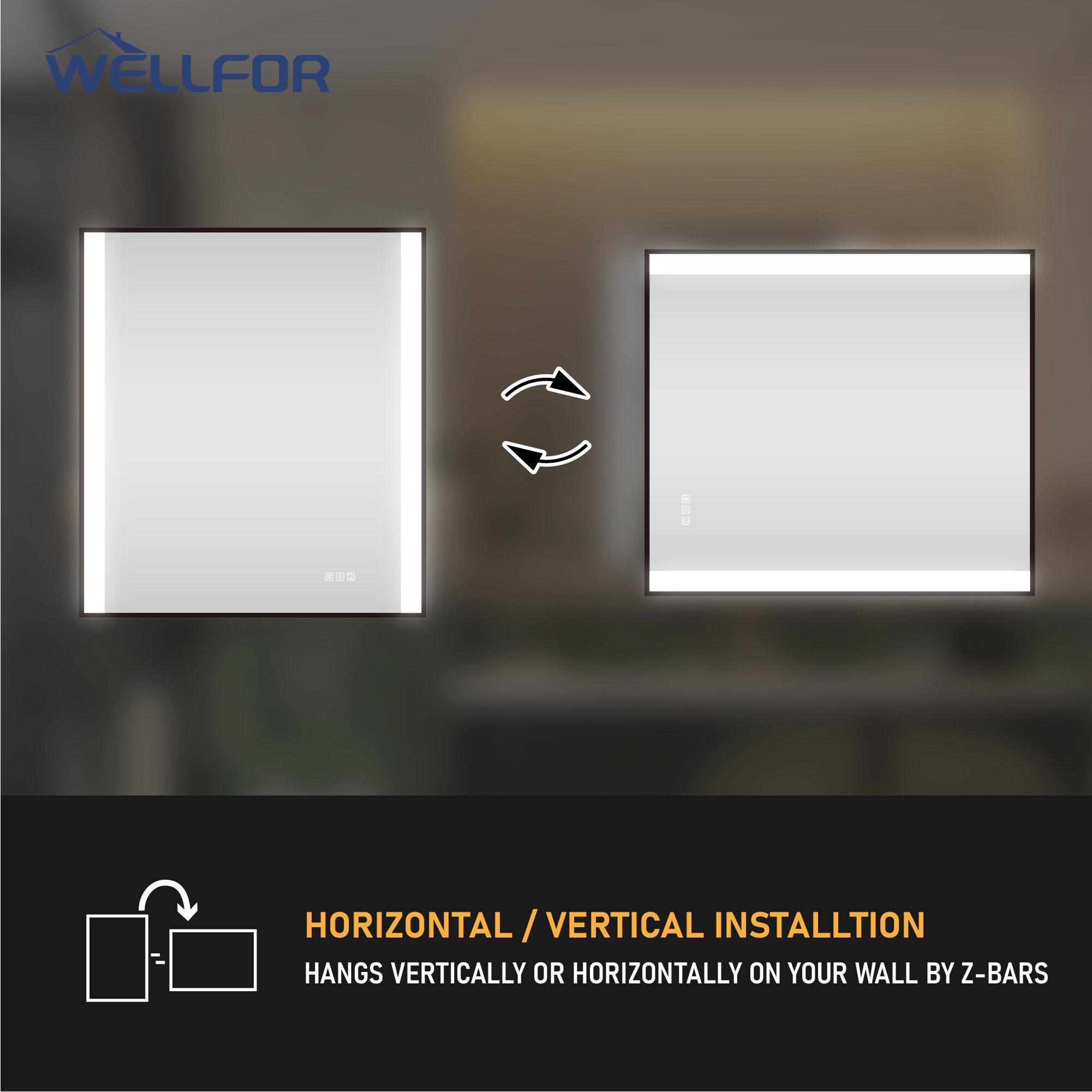 WELLFOR KAFMC4F1-2230 Framed-Bath-Mirrors - View #6