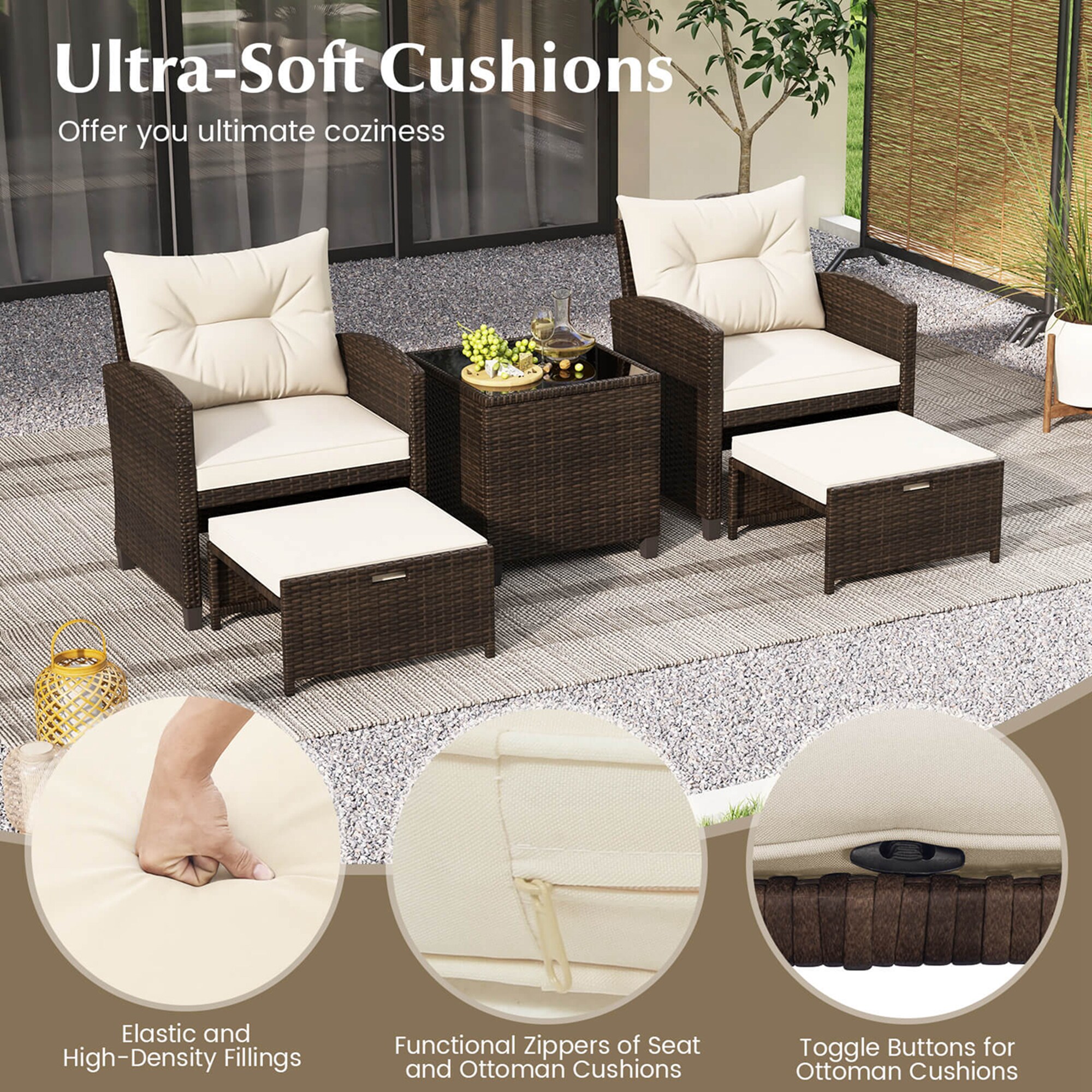 Costway HCST02118 Patio-Conversation-Sets - View #6