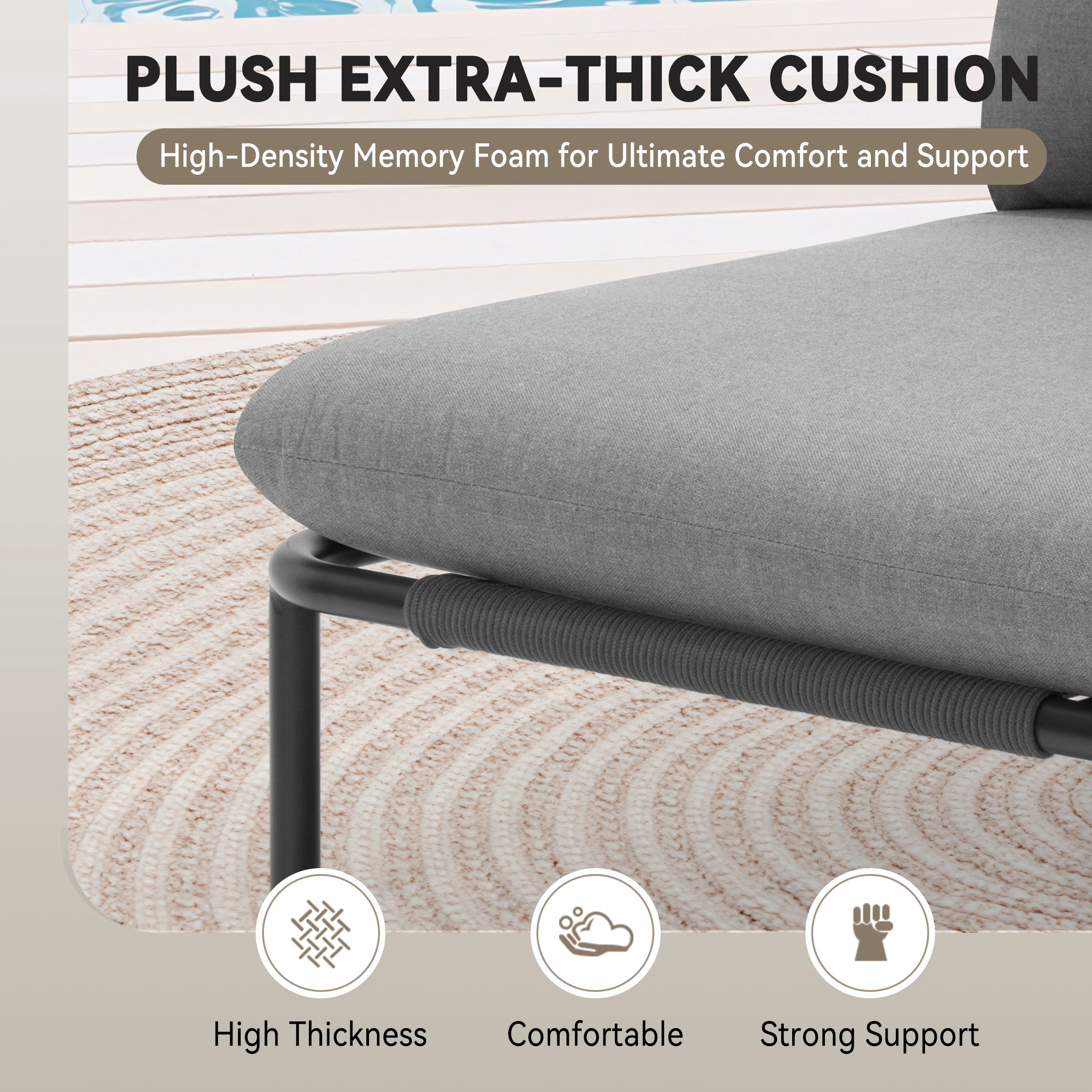 Crestlive Products CL-SF005DGY-6B Patio-Sofas-Daybeds - View #6