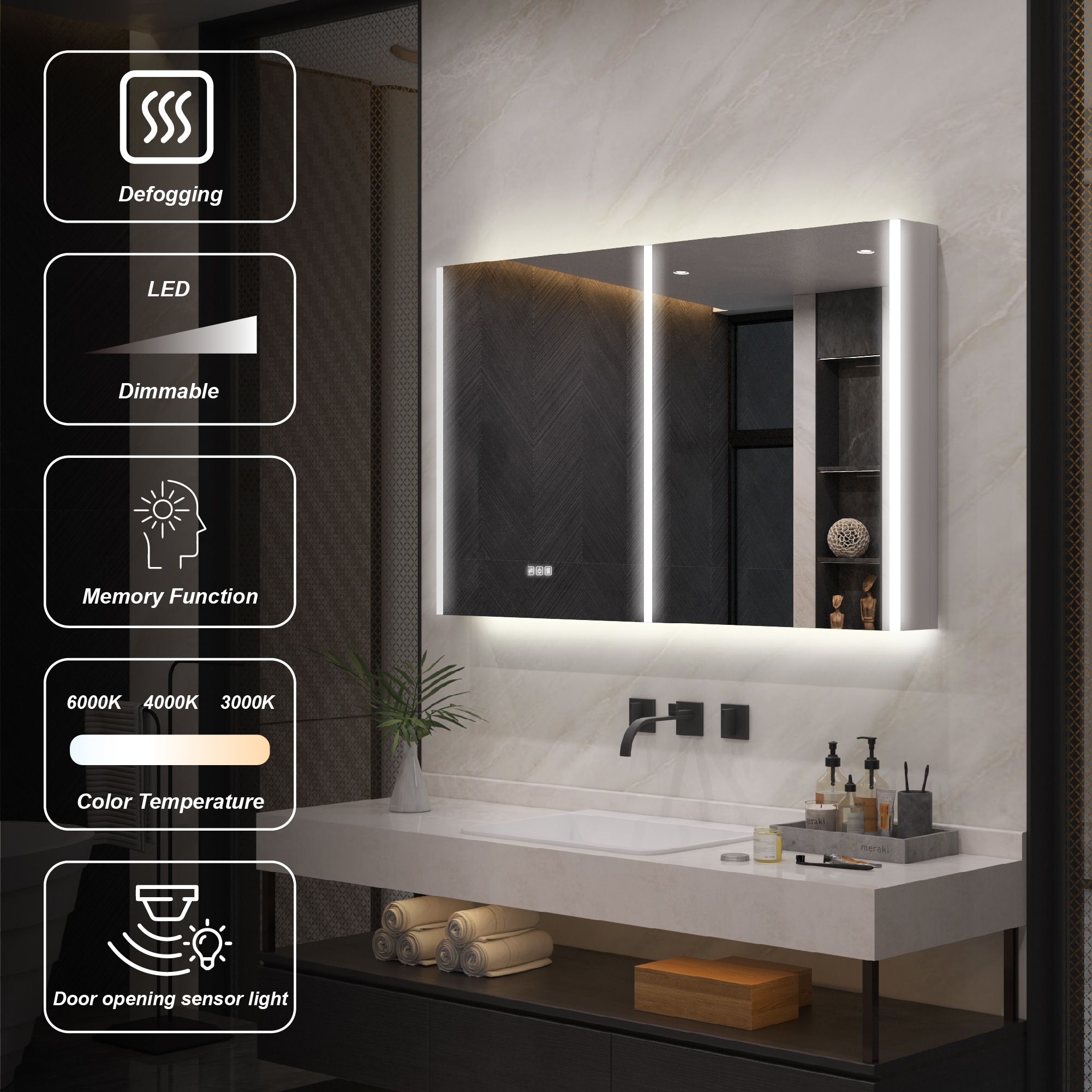 Forclover FLW-14M4830 Bathroom-Medicine-Cabinets - View #3