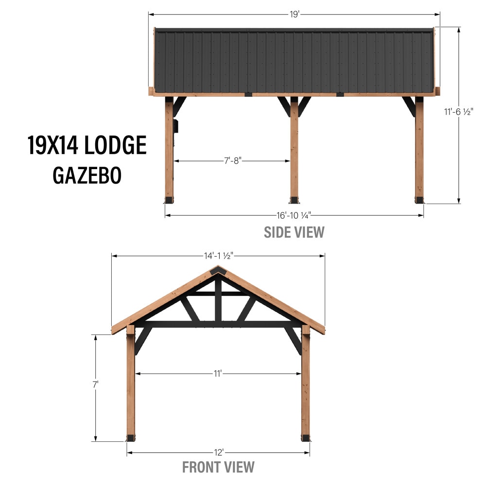 Range Outdoor Living 2506084COM Wood-Resin-Gazebos - View #3