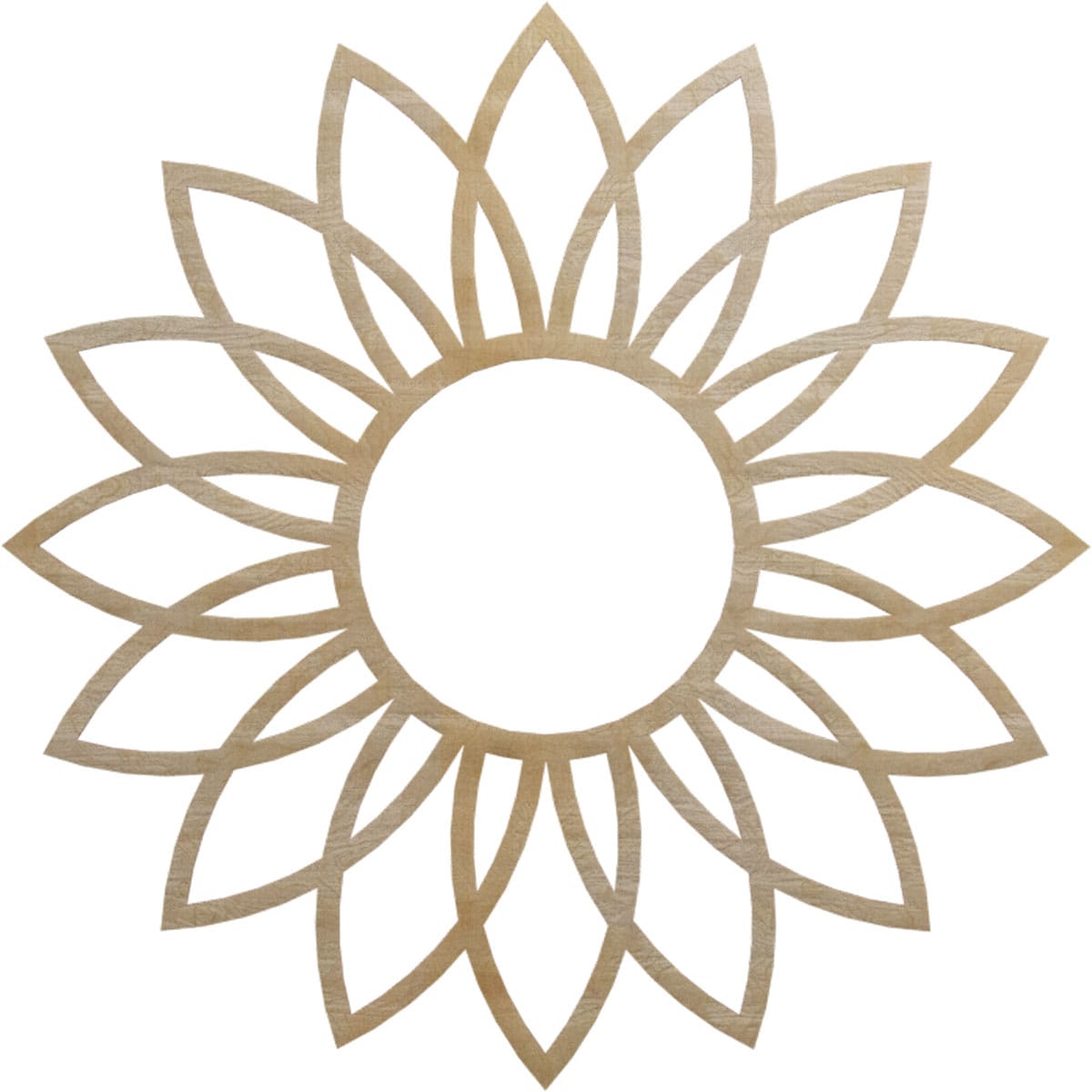 Ekena Millwork CMWP36X36X0375DAHI Daisy Fretwork 36-in W x 36-in L Contemporary Hickory Wood Whole Ceiling Medallion