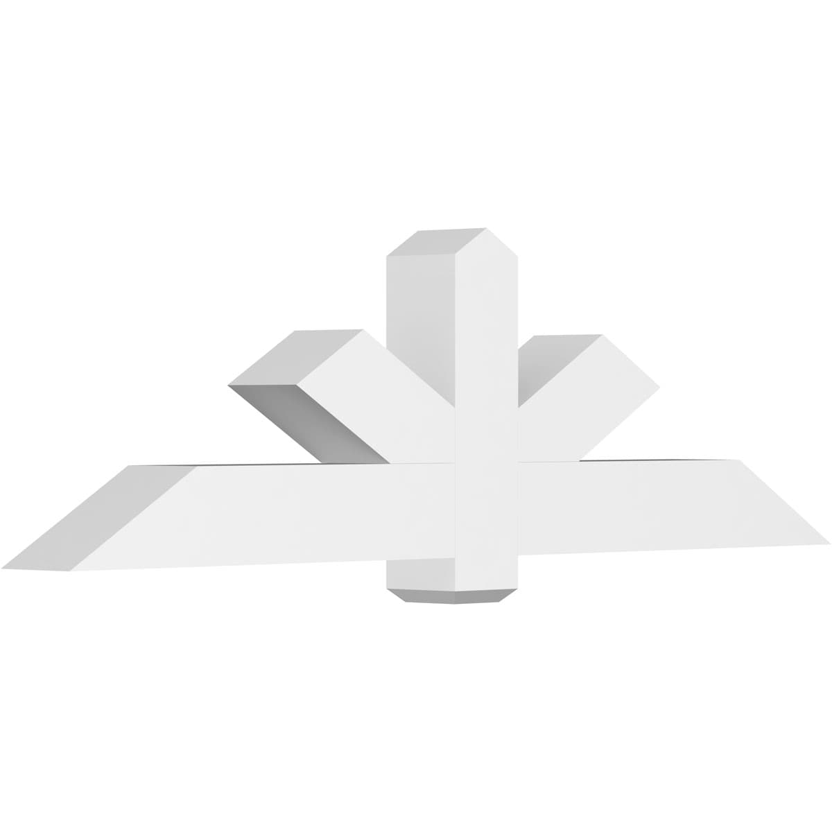 Ekena Millwork GBP072X21X0606KEN00 Kennewick White PVC Gable bracket