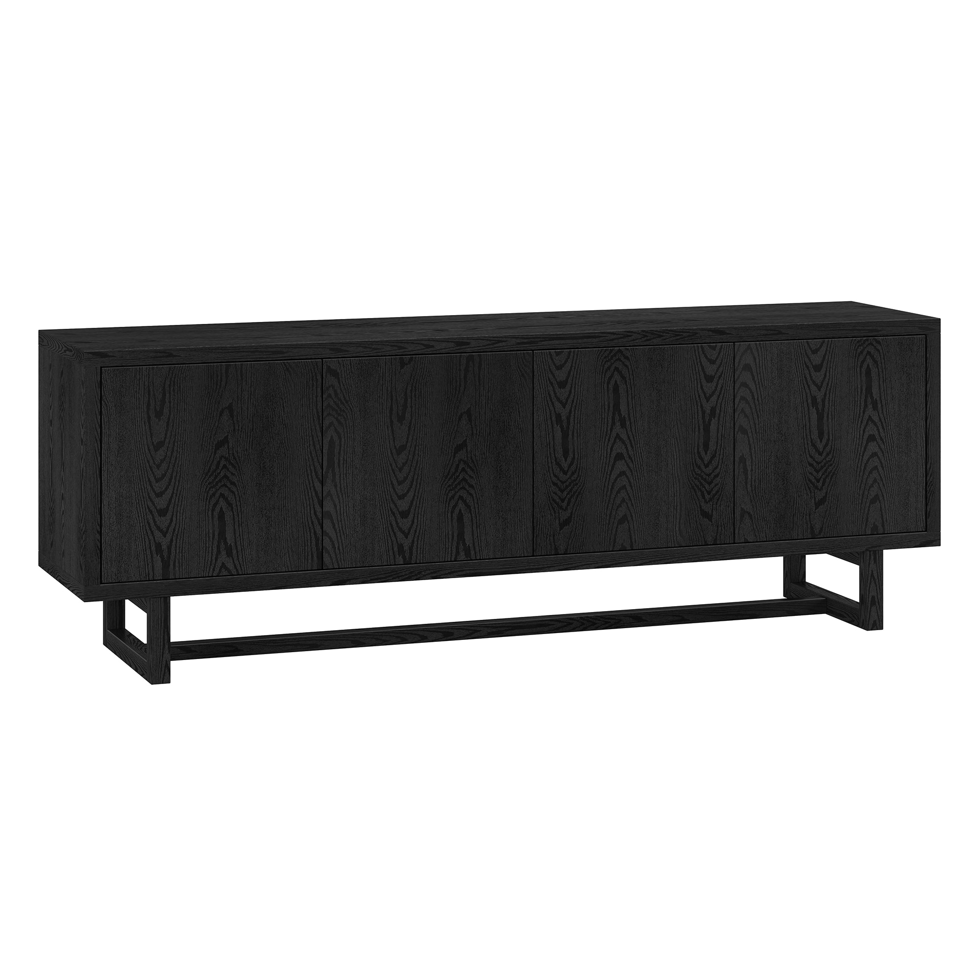 Hailey Home TV1987 Cutler Modern/Contemporary Black Grain TV stand ( Accommodates TVs more than 70-in )