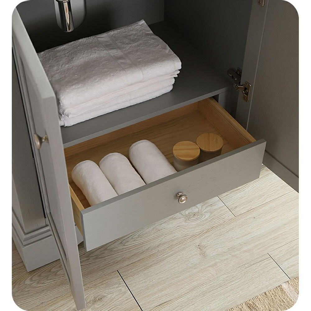Windsor 24" Gray Solid Wood Freestanding Bathroom Vanity Cabinet