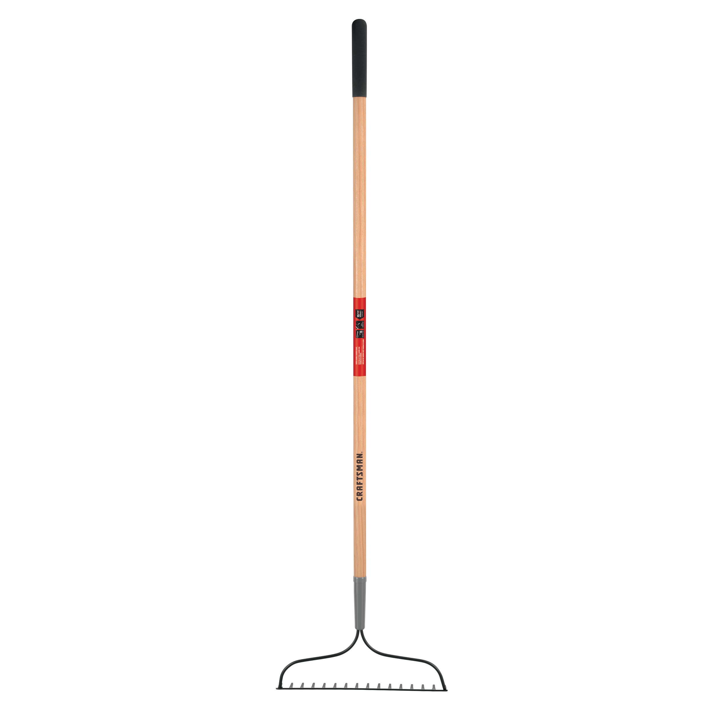 CRAFTSMAN CMXMLTP35315 15-in Welded steel Lawn rake with Wood Handle
