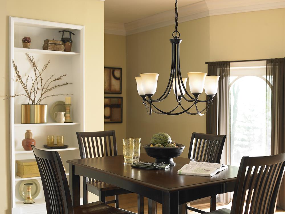 allen + roth Winnsboro 5-Light Oil-Rubbed Bronze Transitional Dry rated ...