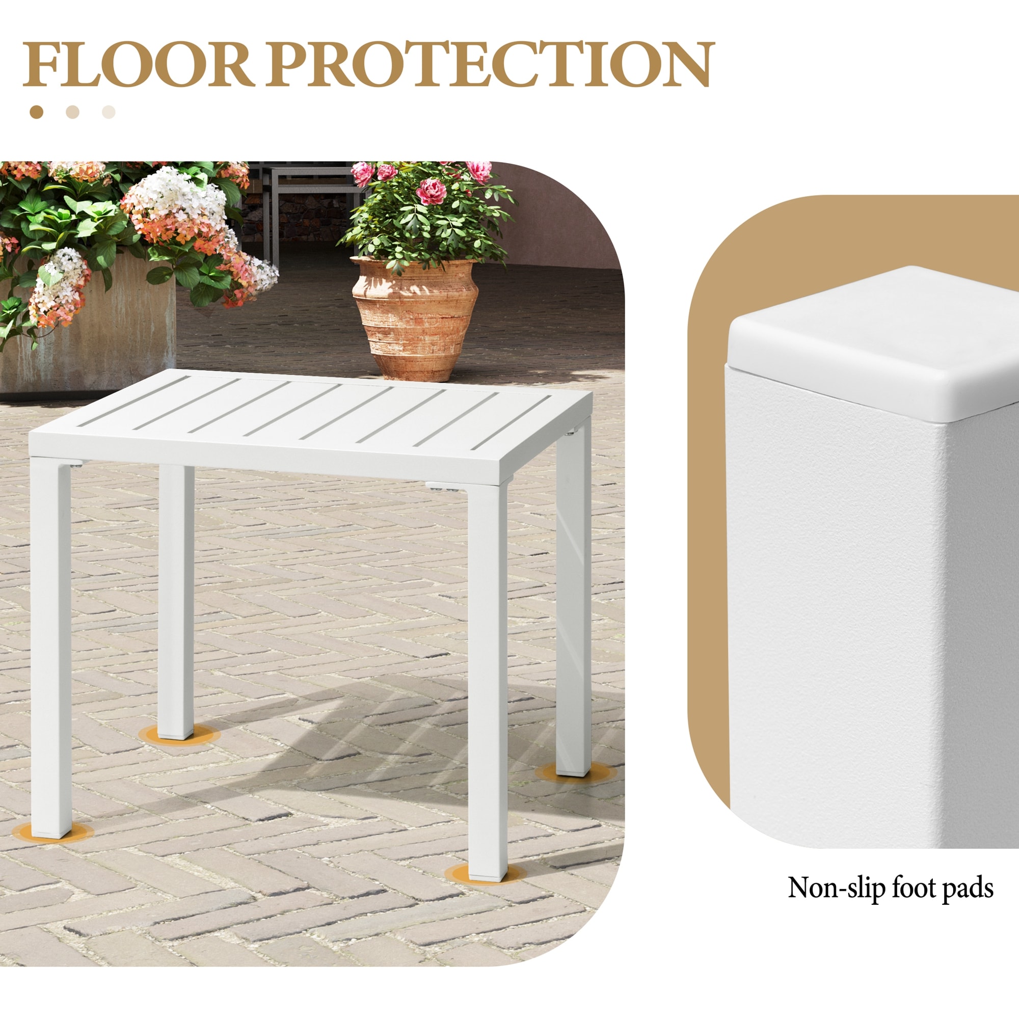 Crestlive Products CL-TB038WHT Patio-Tables - View #7