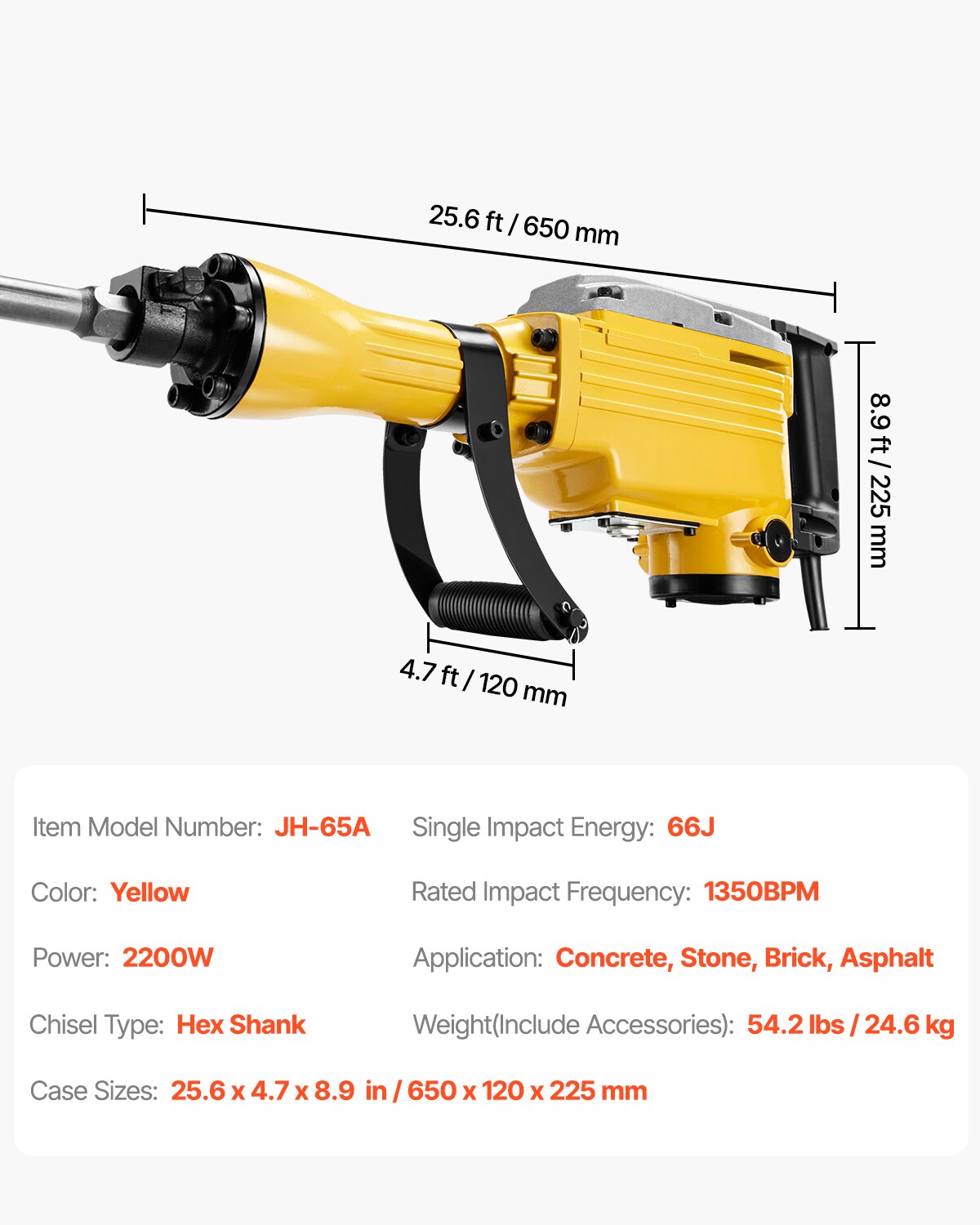 VEVOR SCDXDH2200W407985V1 Demolition-Hammers - View #7