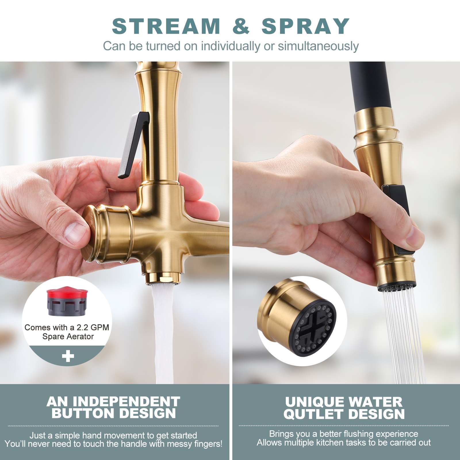 WOWOW 2312200G-LW Kitchen-Faucets - View #3