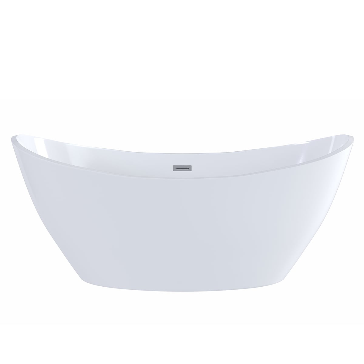 Bella 60" Glossy White Acrylic Freestanding Bathtub