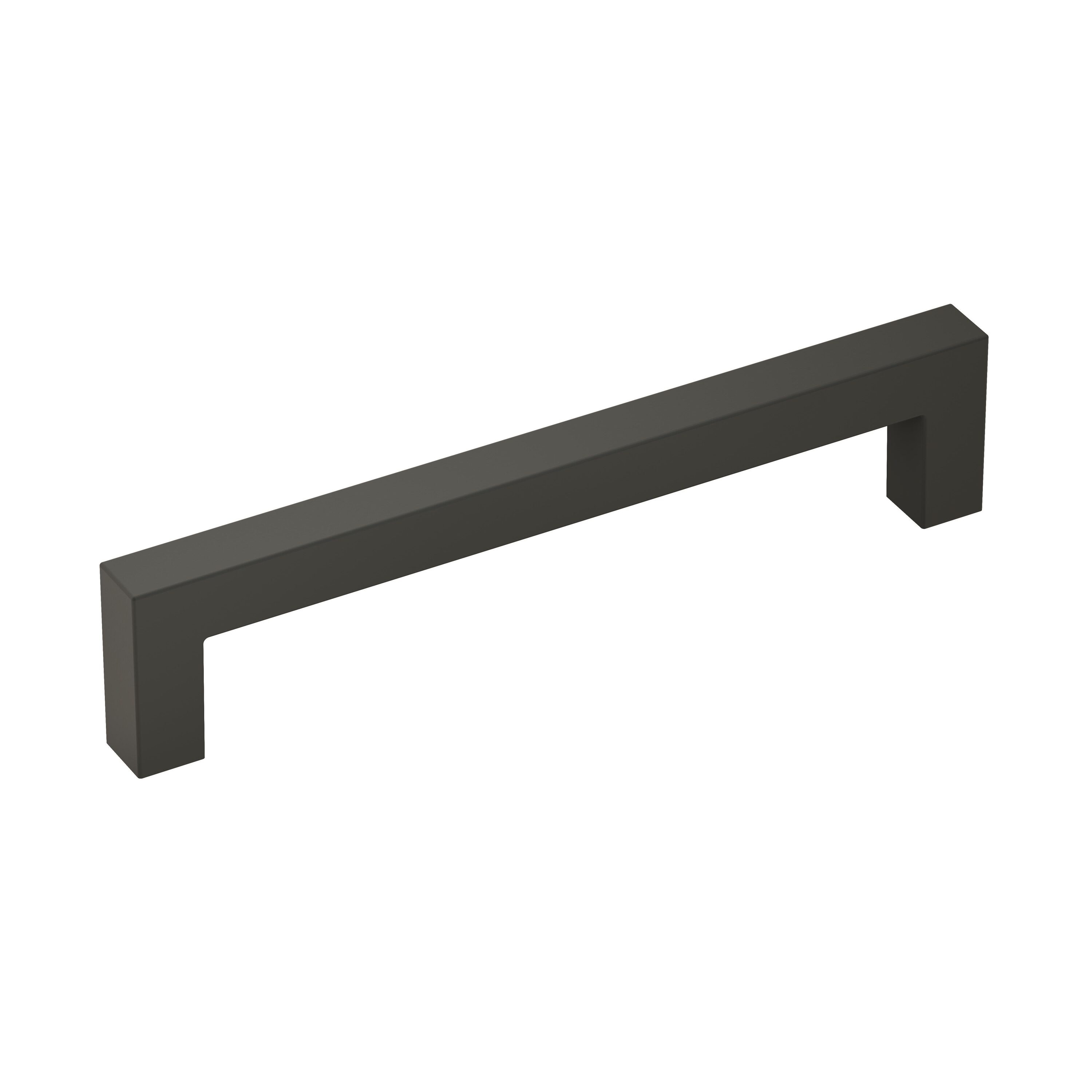 Amerock 10VMP36571FB Monument 5-1/16-in , 128mm Center to Center Matte Black Rectangular Bar 10 -Pack
