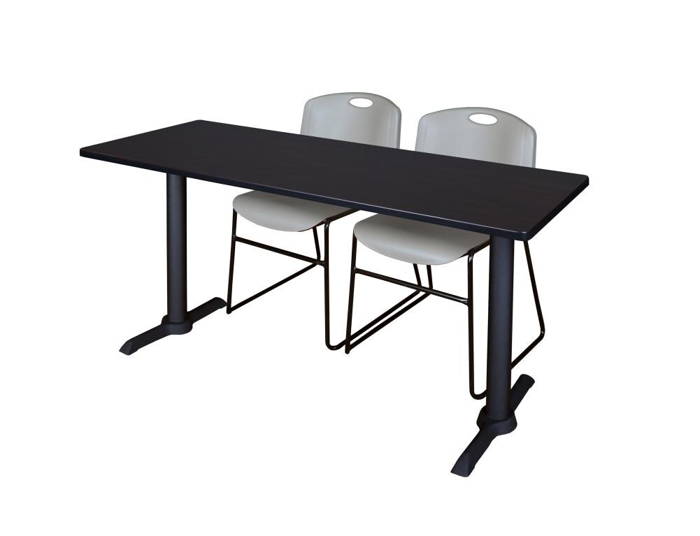 Regency MTRCT7224MW44GY Training Brown 4-Person Training Table (72-in W x 29-in H)