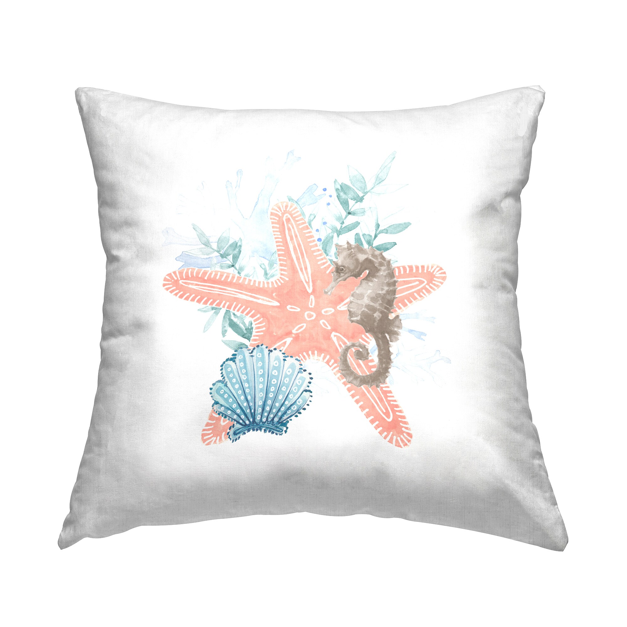 Stupell Industries PLC-051-SQW-18X18 18-in x 18-in Pink Square Indoor Decorative Pillow