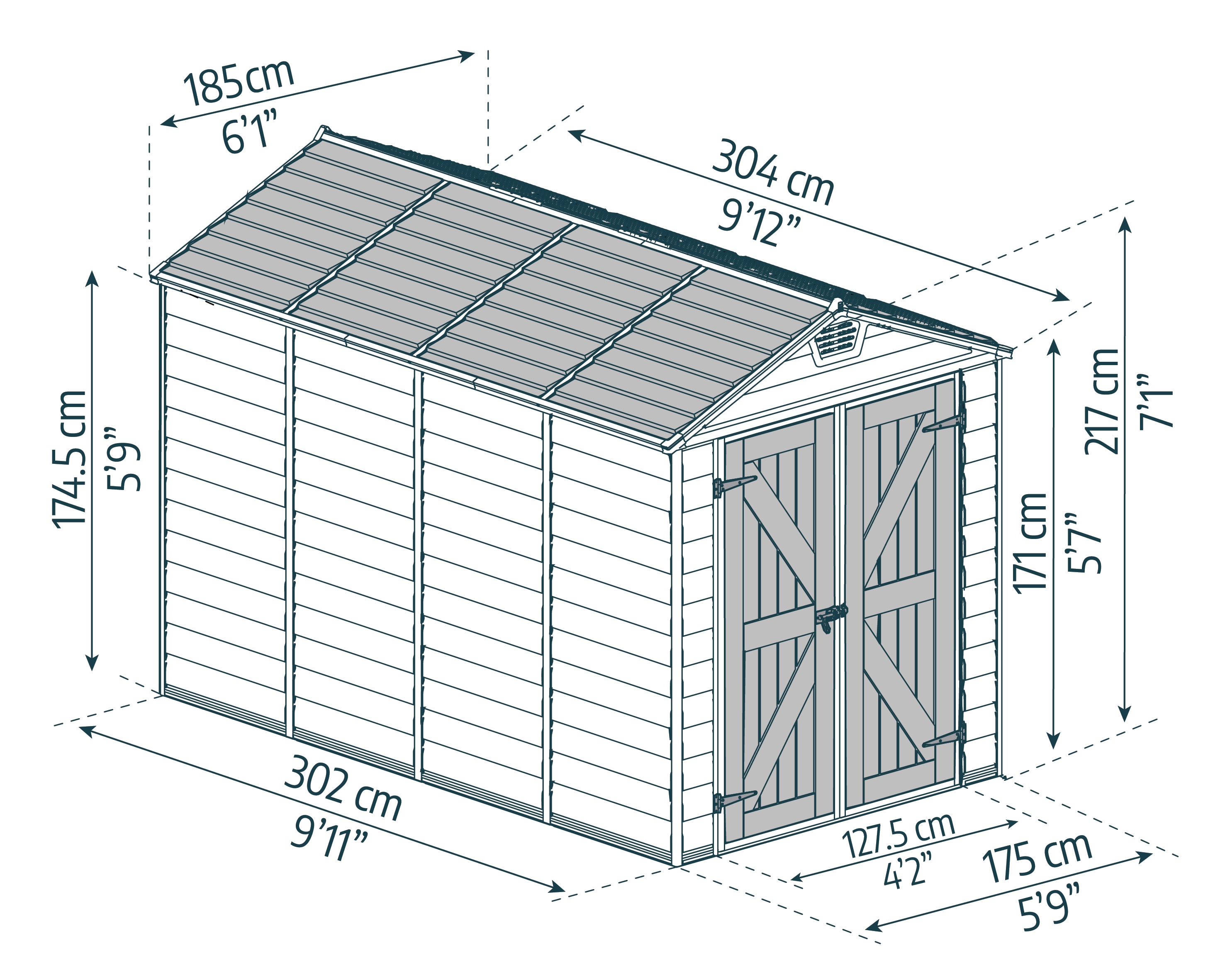 Canopia by Palram 704247 Vinyl-Resin-Storage-Buildings - View #3