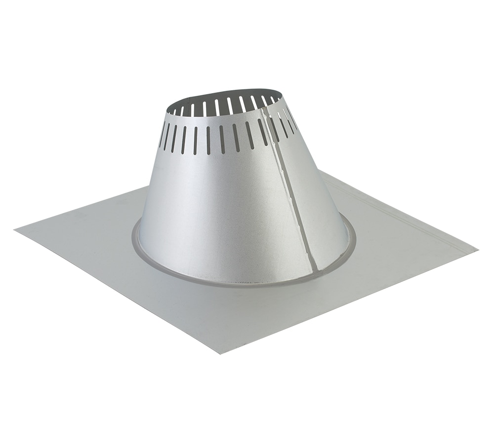Collar -141 Aluminum 6-In Square x 3-In Bathroom Fan Eave Vent With Neck 
