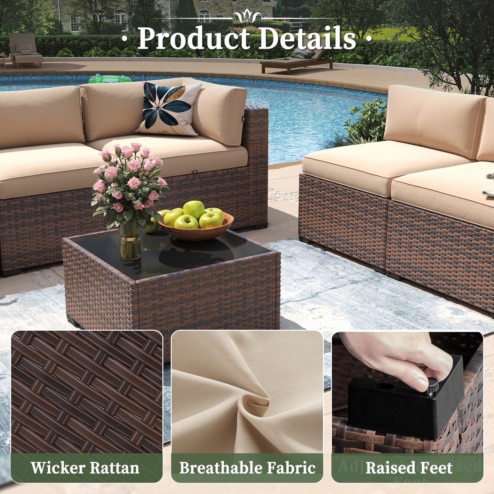 AOXUN LS-039BUAB Patio-Conversation-Sets - View #3