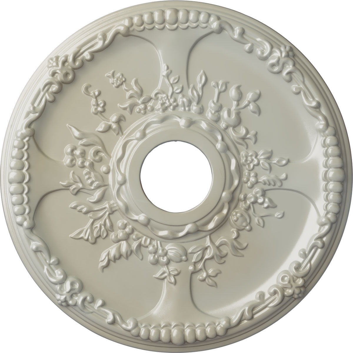 Ekena Millwork CM18SEFBS Antioch 18-in W x 18-in L Painted Flash Blue Polyurethane Whole Ceiling Medallion