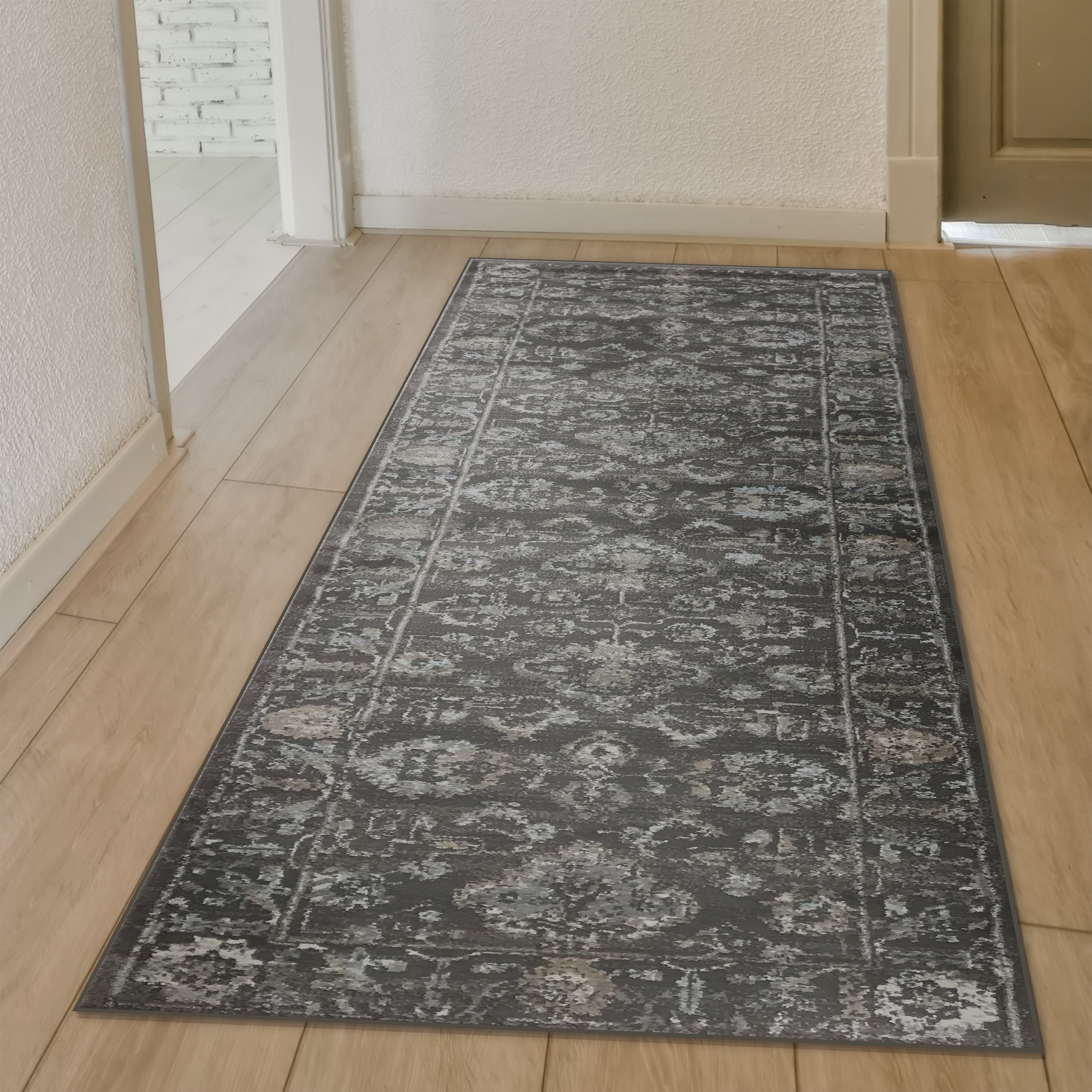Radici USA 3562/0043/LIGHTBROWN Colosseo 2 x 8 (ft) Polypropylene Brown Rectangular Indoor Distressed/Overdyed Vintage Runner rug