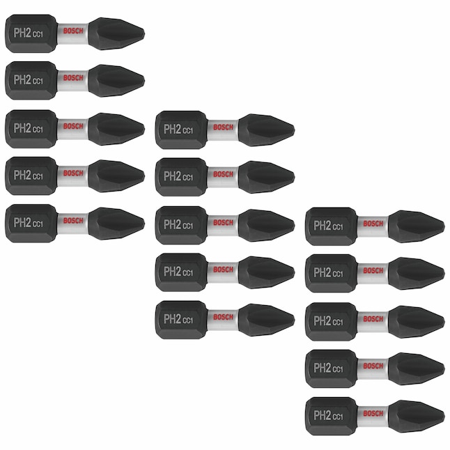 Bosch Impact Tough 15-Piece 1/4-in x 1-in Phillips Impact Driver Bit Set Bosch Impact Tough 15-Piece 1/4-in x 1-in Phillips Impact Driver Bit Set
