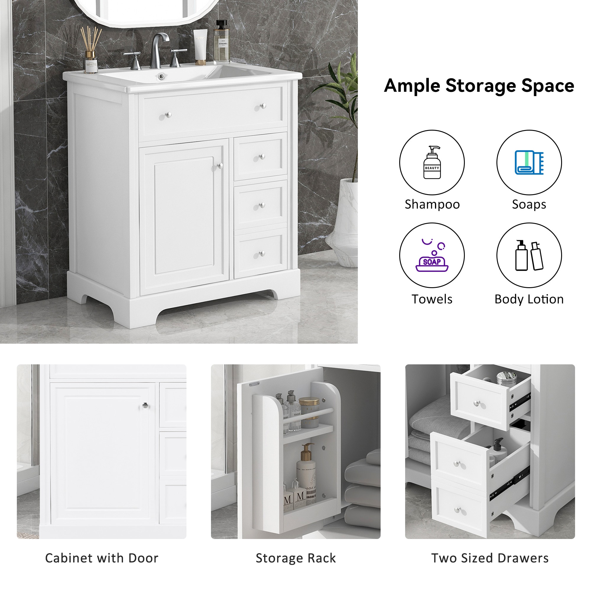 Siavonce FZB082S00008 Bath-Vanity-Combo - View #12
