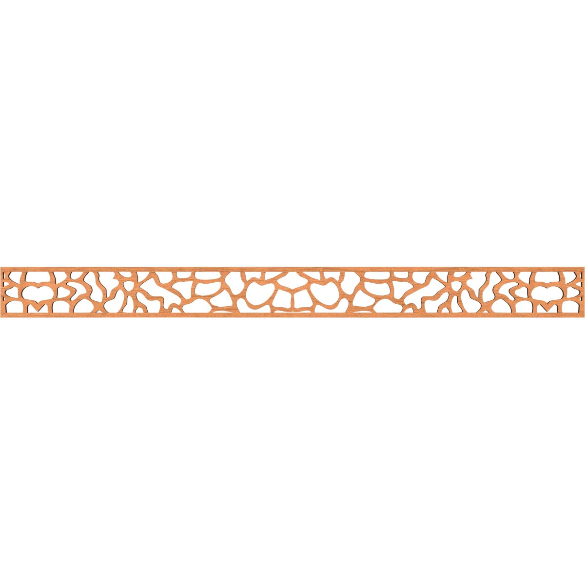Ekena Millwork MLDA04X46ROCCH Rochester Fretwork Flat Trim 4-in x 3.87-ft Cherry Brown Unfinished 2156260 Pierced Wall Panel Moulding