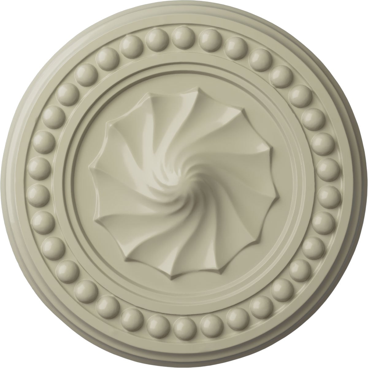 Ekena Millwork CM15FOCYF Foster Shell 15.75-in W x 15.75-in L Painted Clear Yellow Polyurethane Whole Ceiling Medallion